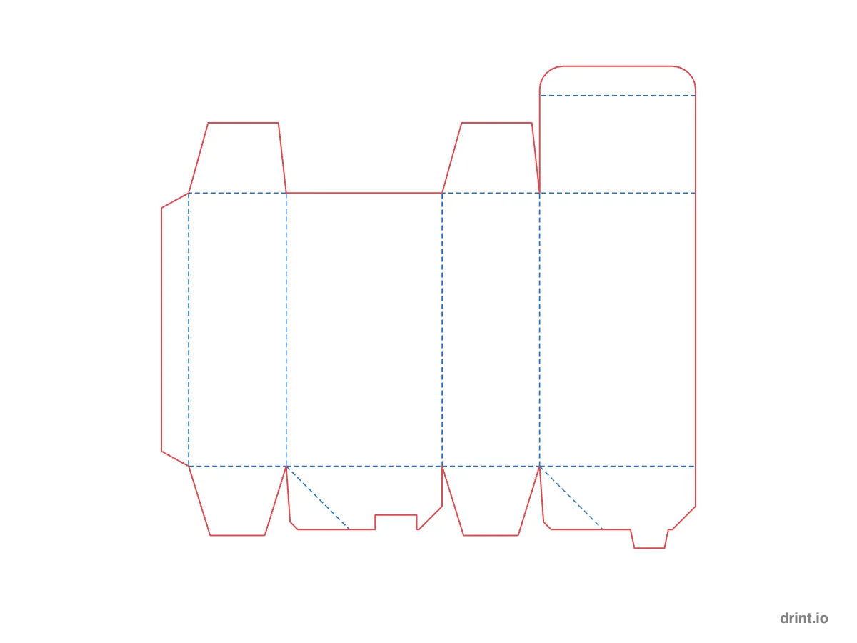 Crash-lock bottom box — Dielines