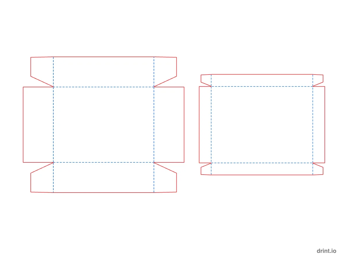 Lid and base box — Dielines