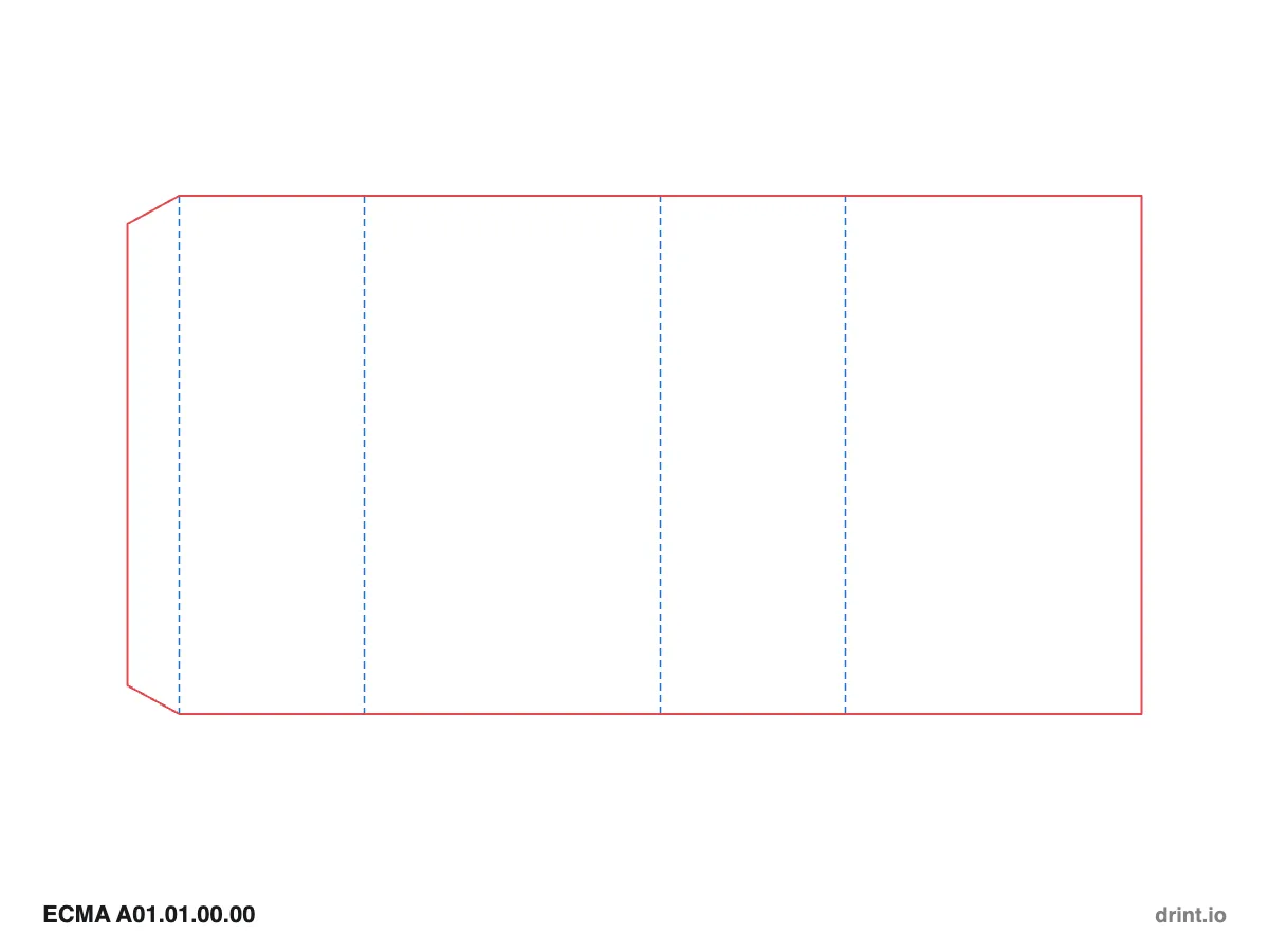 ECMA A01.01.00.00 — Nắp hở · đáy hở — Khuôn bế 80 × 50 × 140 mm