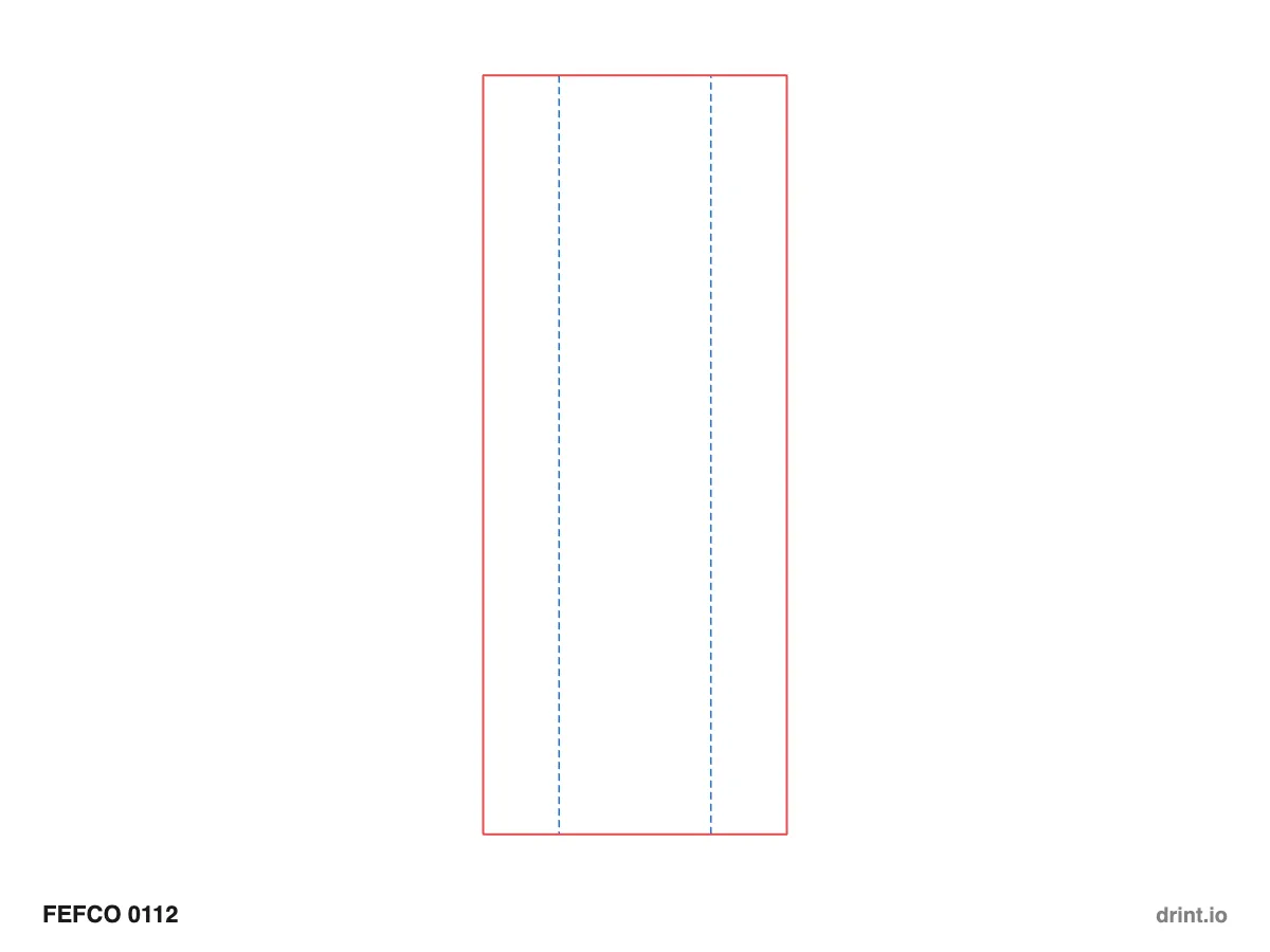 FEFCO 0112 — Double-fold U channel — Dielines 400 × 80 × 40 mm