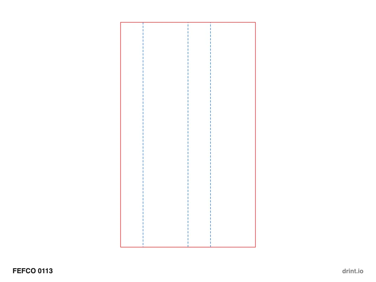 FEFCO 0113 — Triple-fold wrap — Dielines 400 × 80 × 40 mm