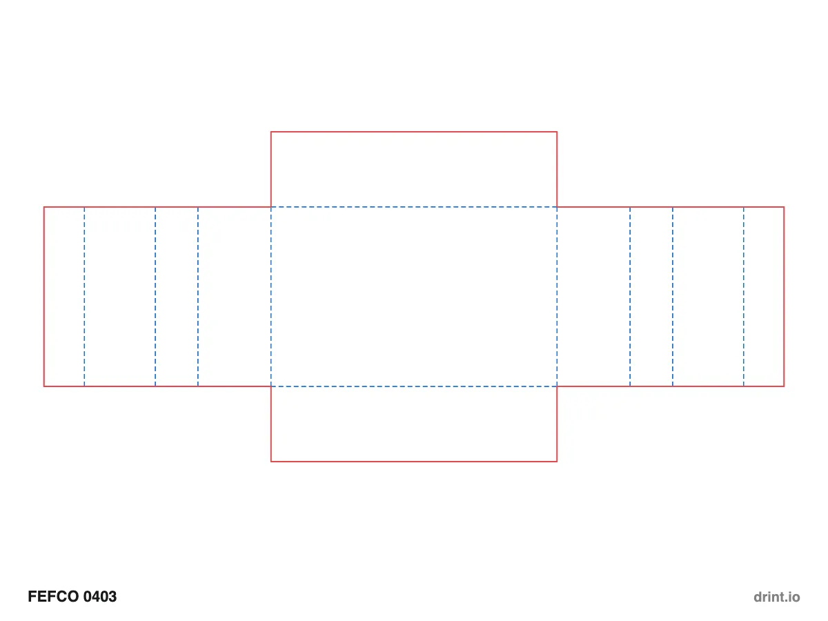 FEFCO 0403 — Folder tray with rolled ends — Dielines 400 × 250 × 100 mm