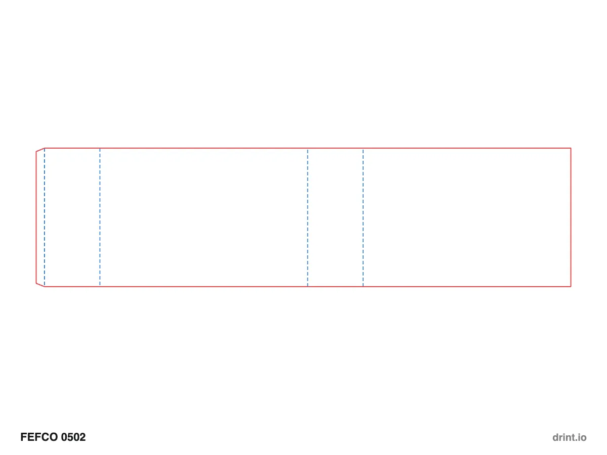 FEFCO 0502 — Sleeve (length × height) — Dielines 300 × 80 × 200 mm