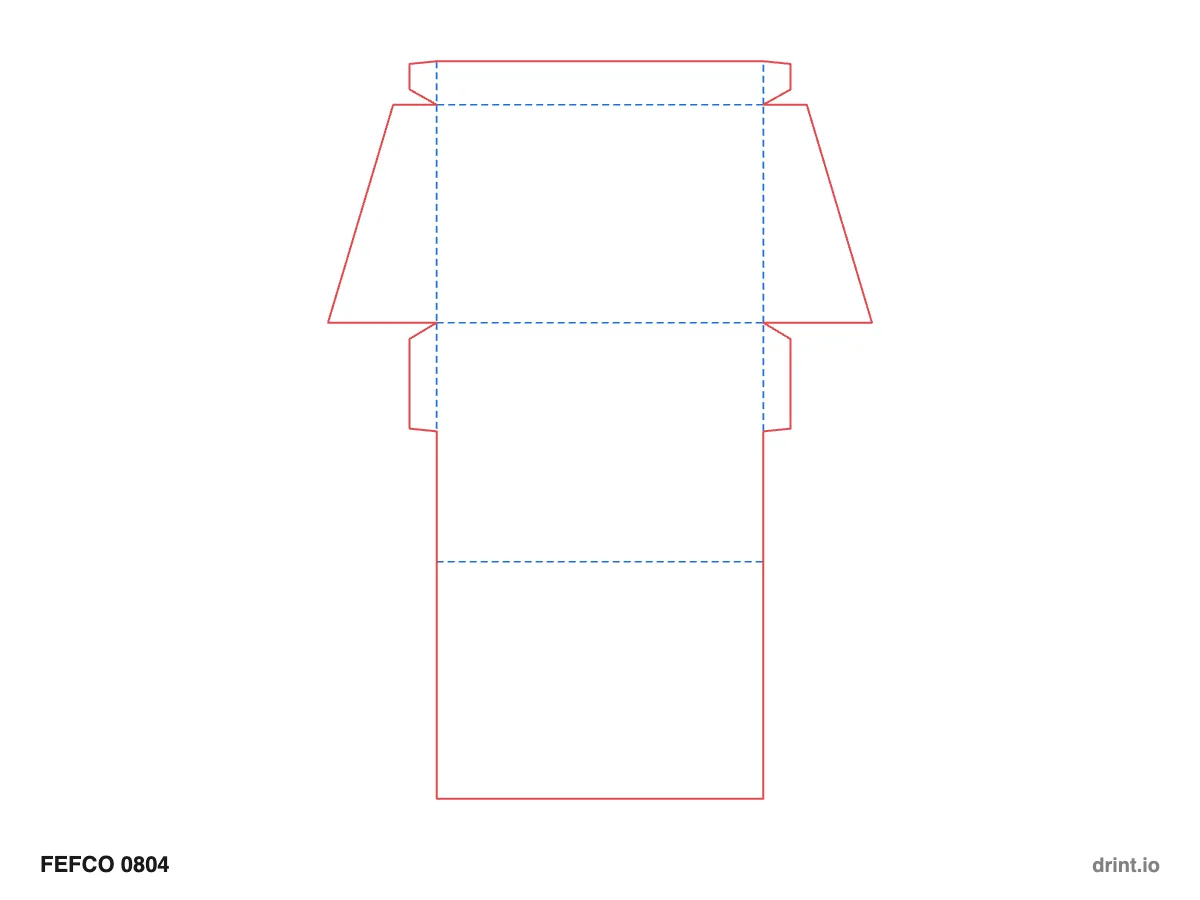 FEFCO 0804 — Display tray, low front — Dielines 240 × 160 × 80 mm