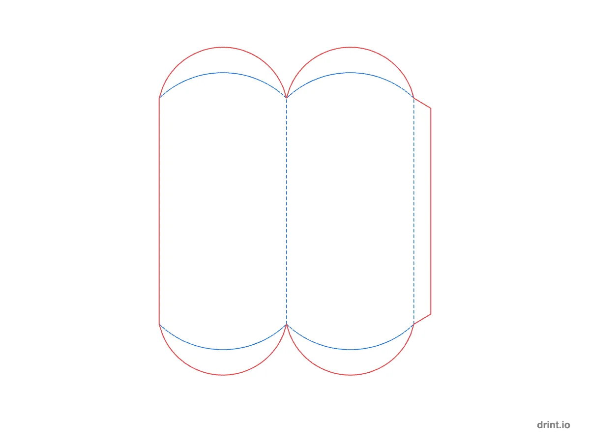 Pillow box — Dielines