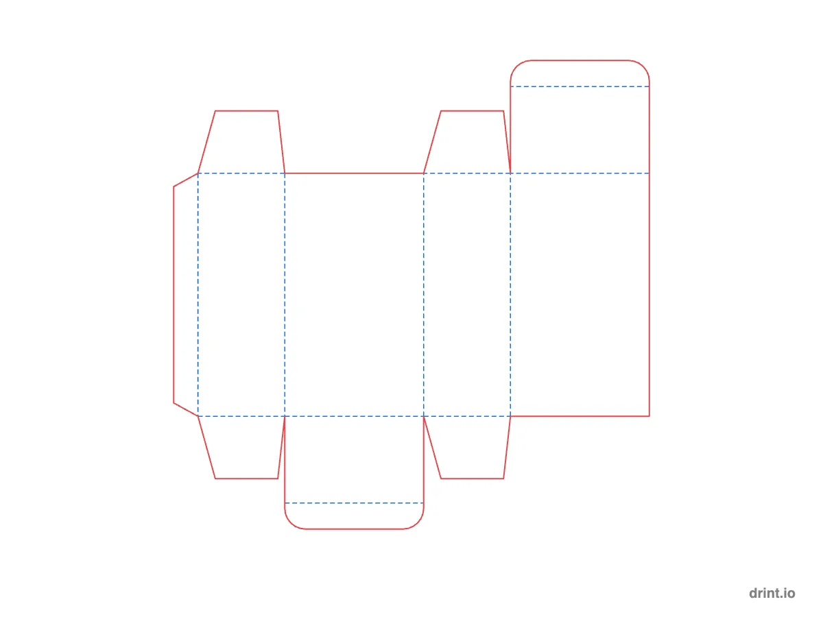 Reverse tuck end box — Dielines