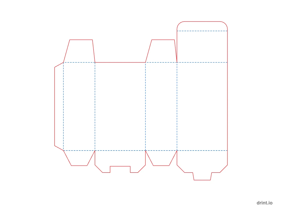 1-2-3 snap-lock bottom box — Dielines