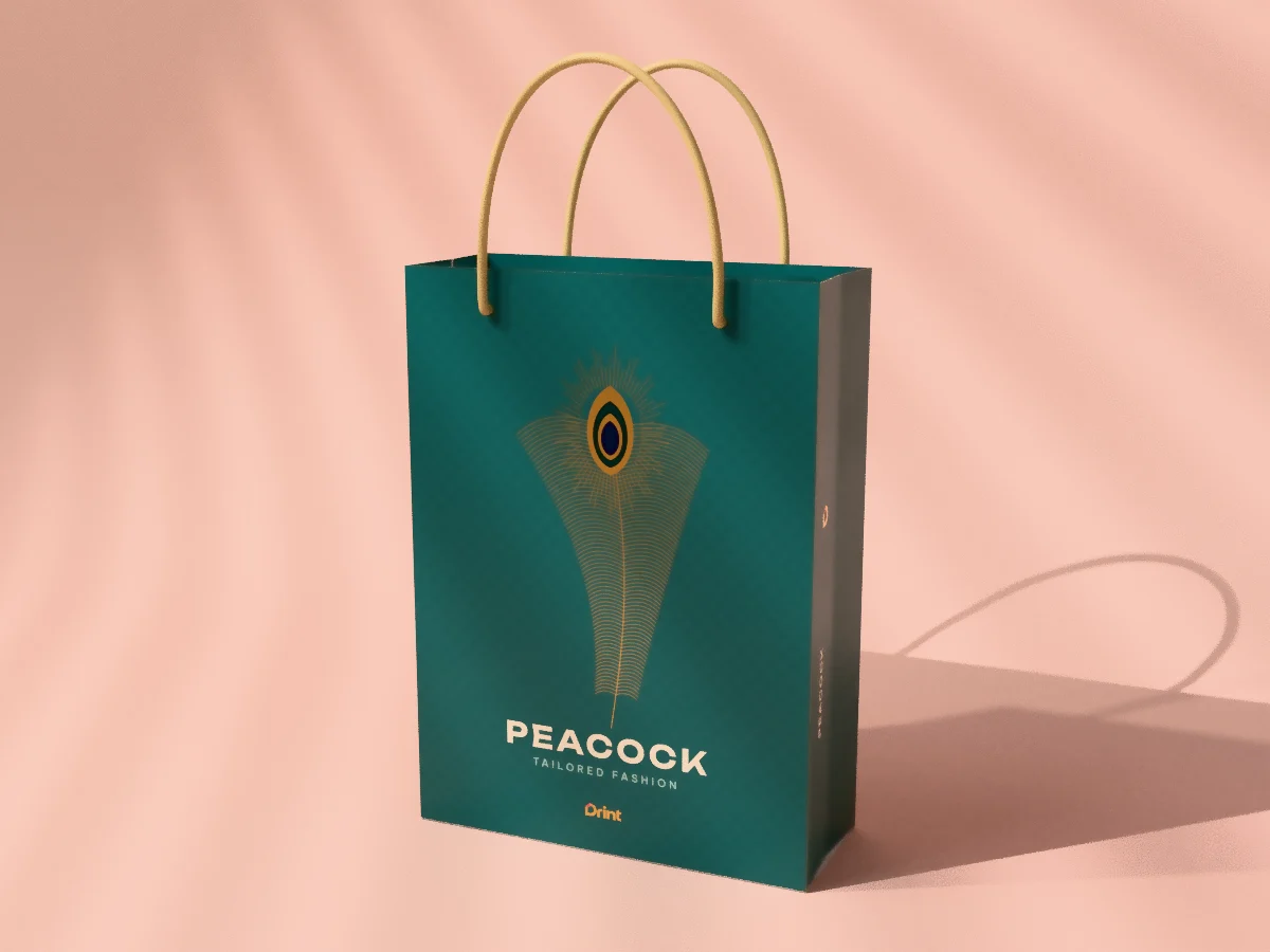 Peacock — Paper shopping bag