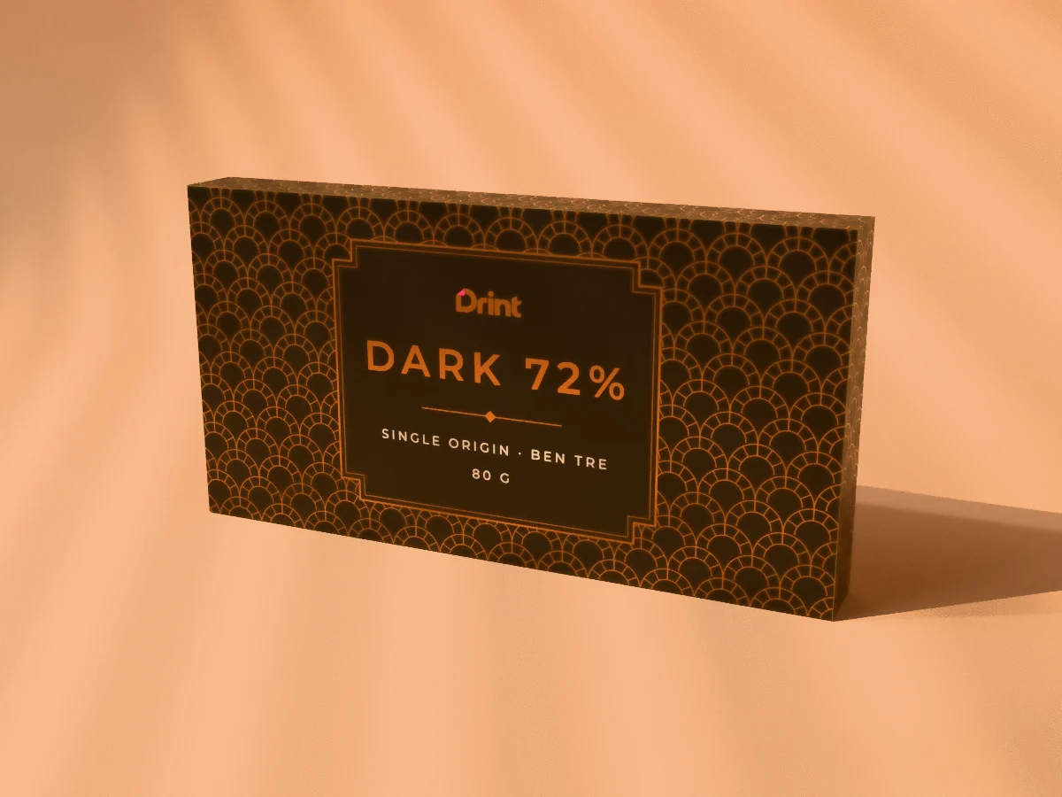 Dark 72% — Straight tuck end box