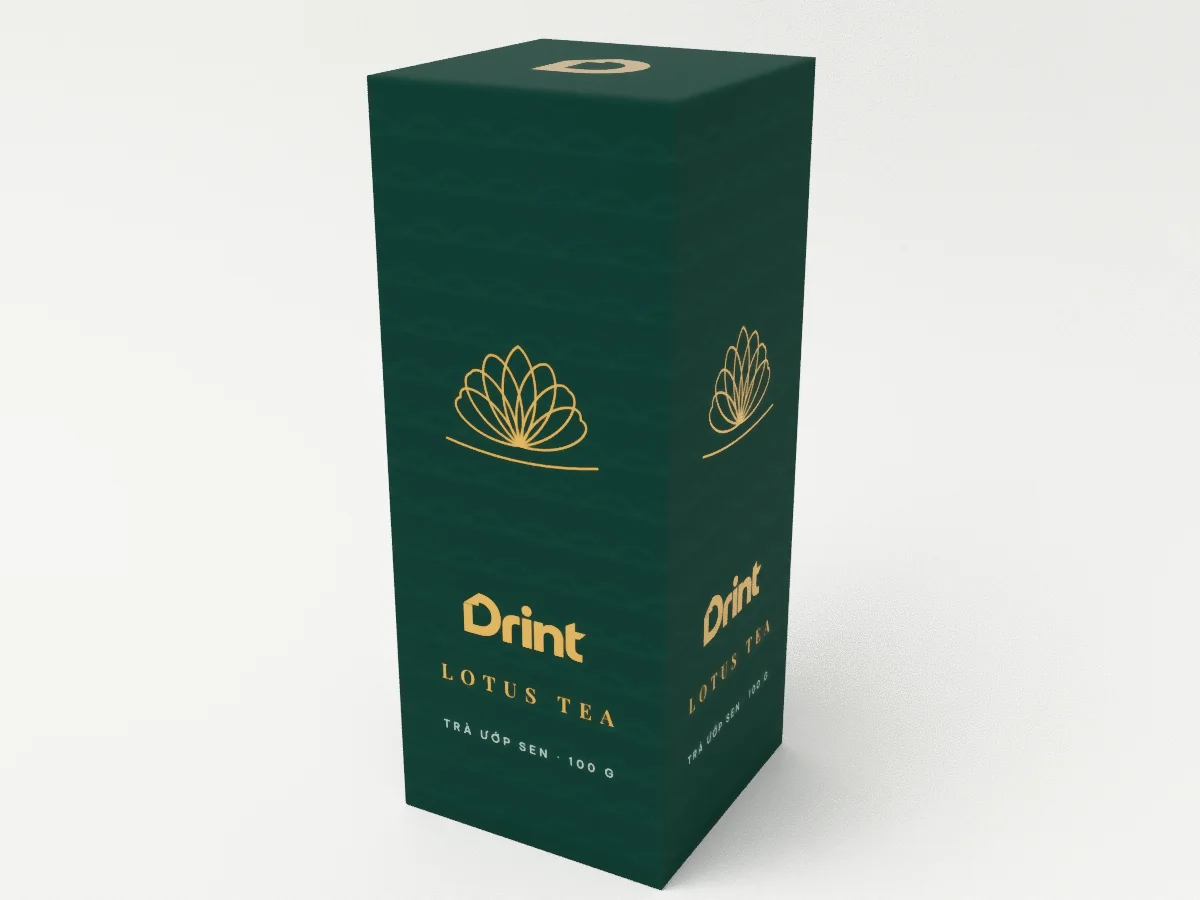 Trà sen — Hộp nắp gài · ép kim