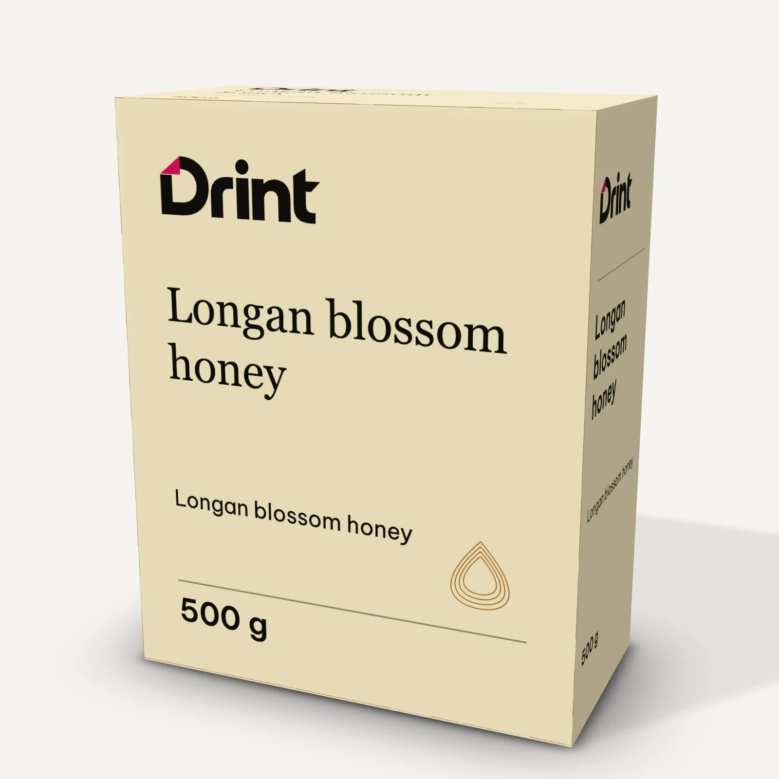2-bottle honey box 3D mockup