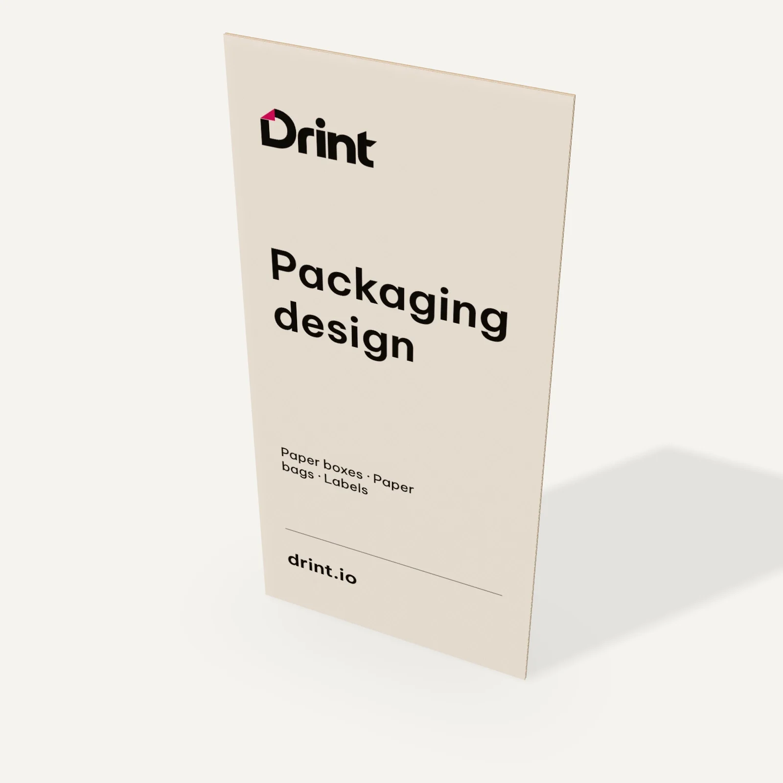 4-panel accordion brochure 3D mockup