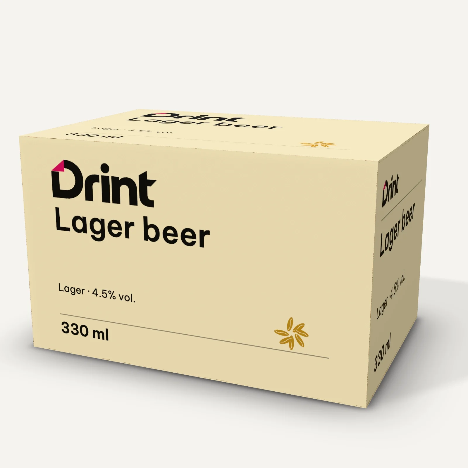 6-can beer box 3D mockup