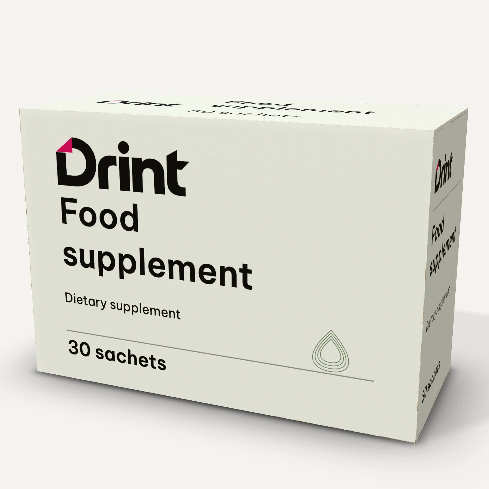 60-capsule supplement box 3D mockup