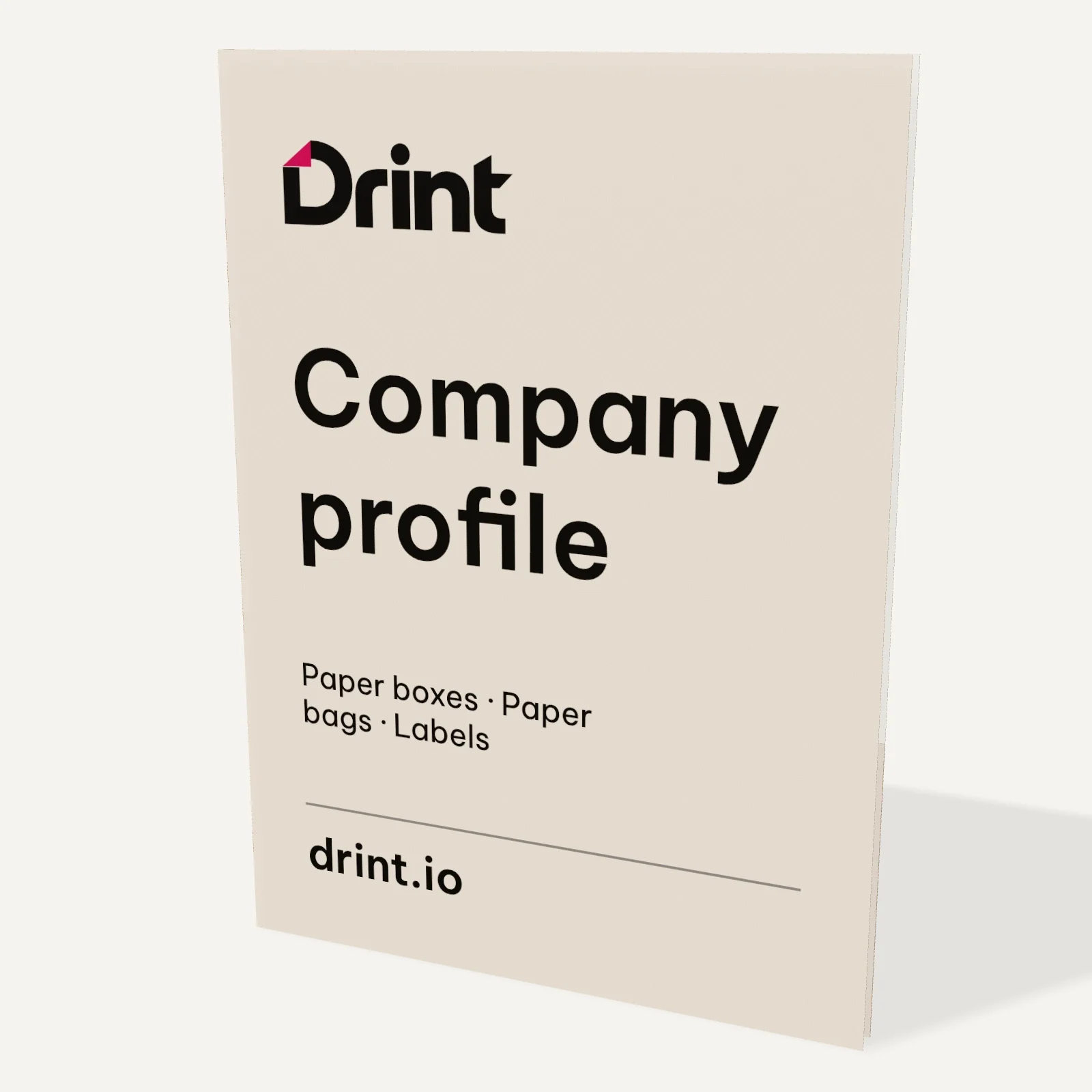 A4 folder with spine 3D mockup