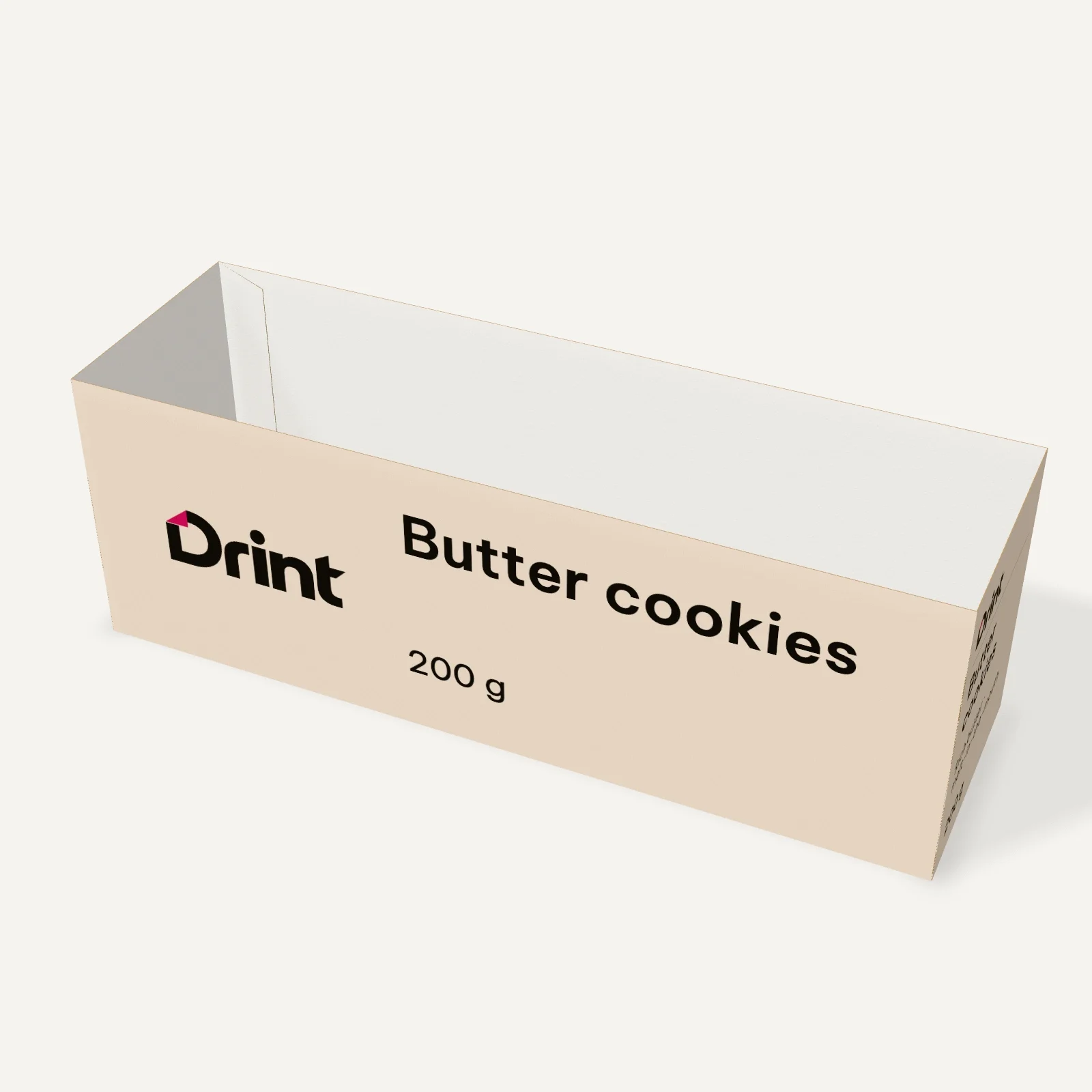 Cake box sleeve 3D mockup