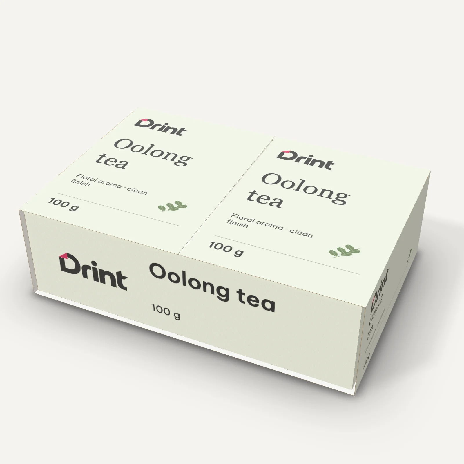 Double-door tea box 3D mockup