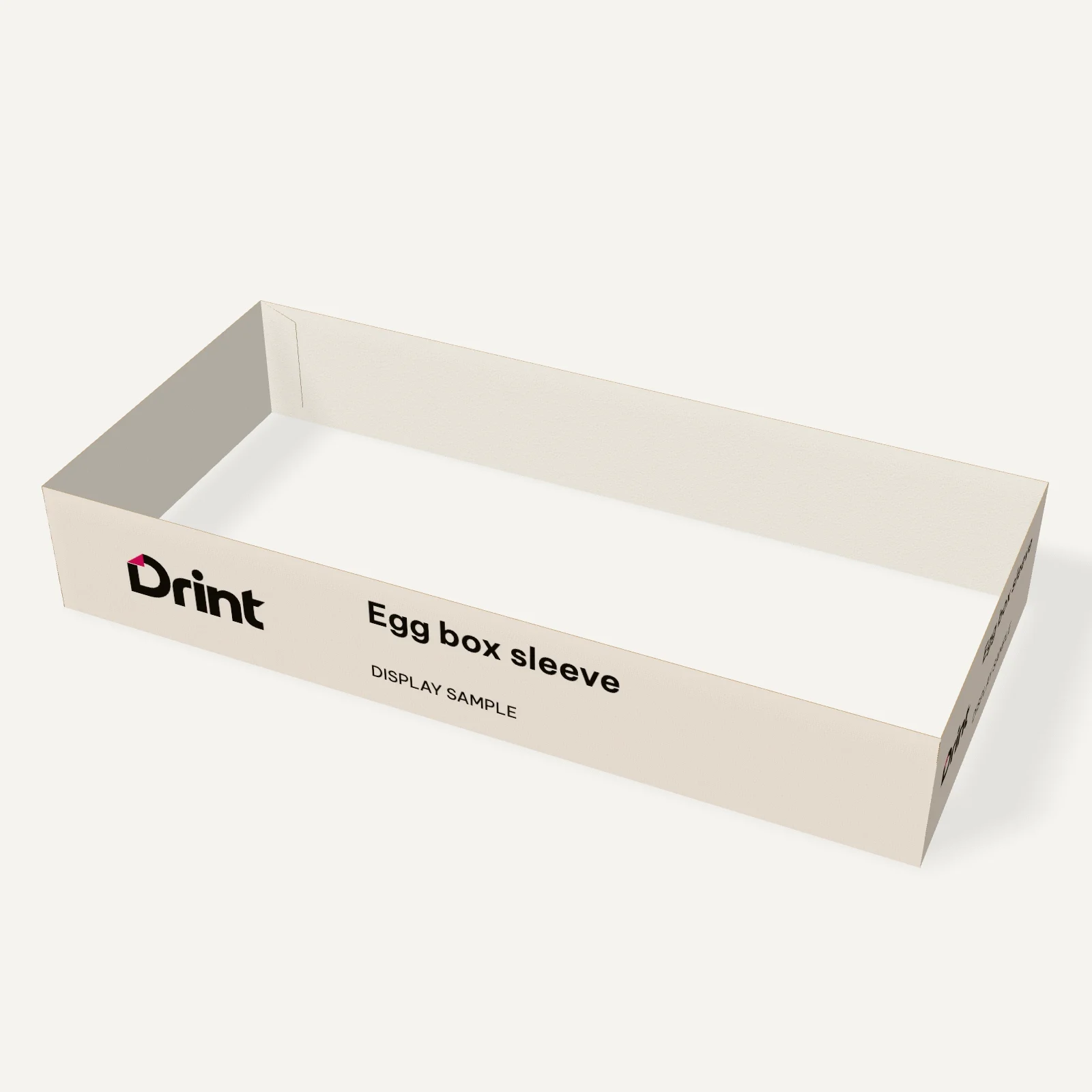 Egg box sleeve 3D mockup