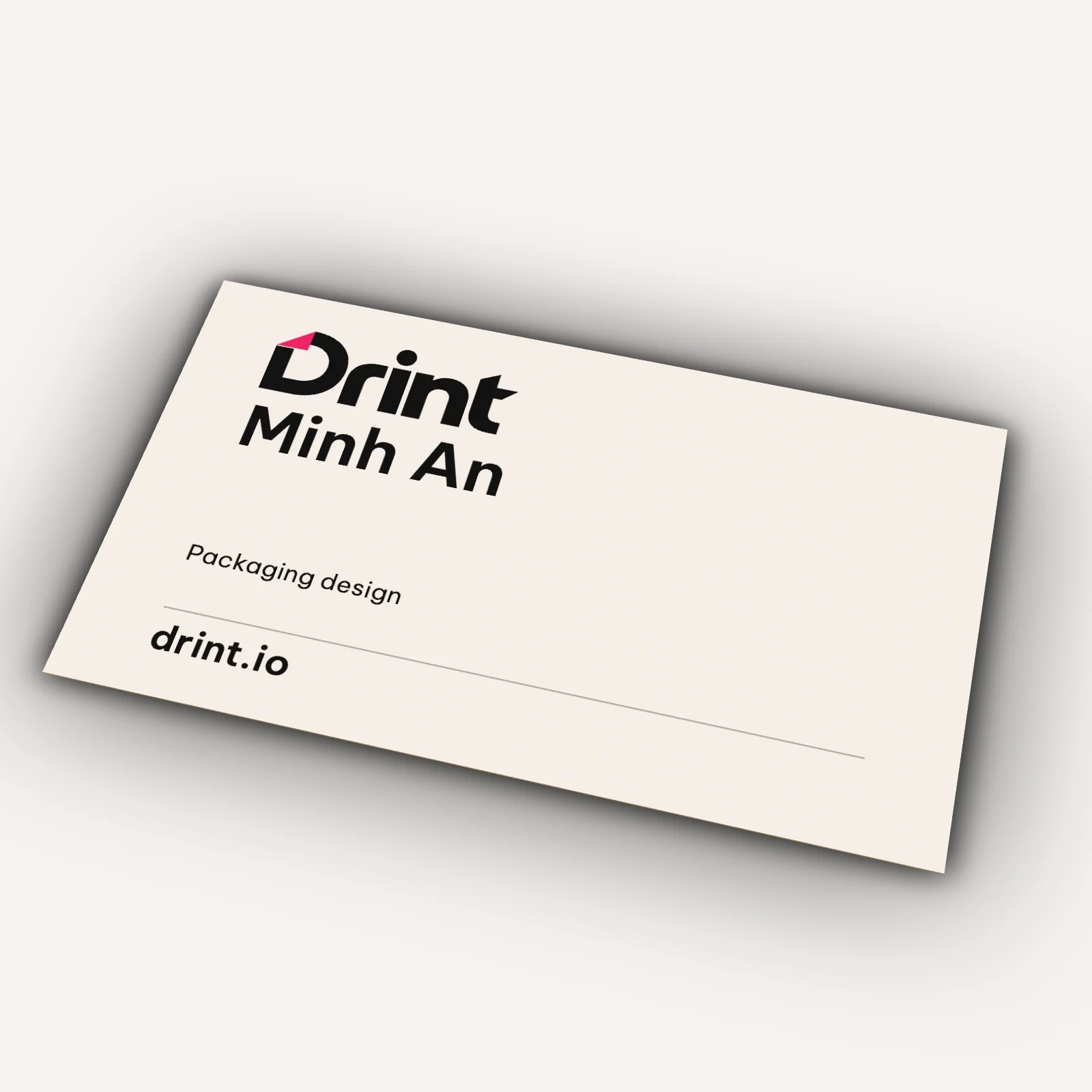 Fine-paper business card 3D mockup