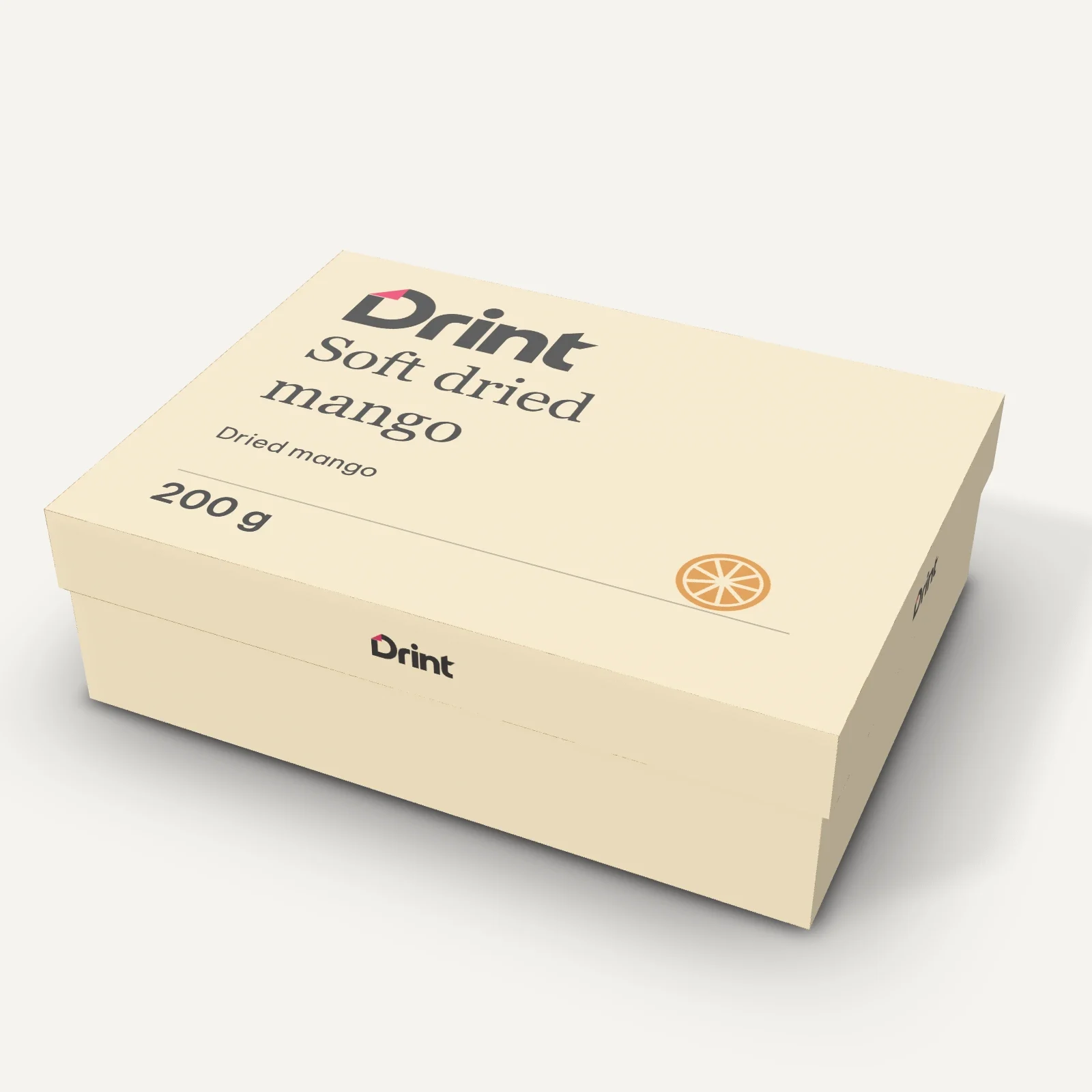 Fruit gift box (persimmon, mango, lychee) 3D mockup