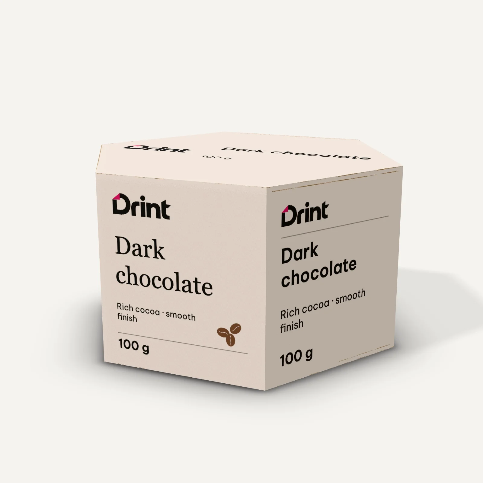 Hexagonal chocolate gift box 3D mockup