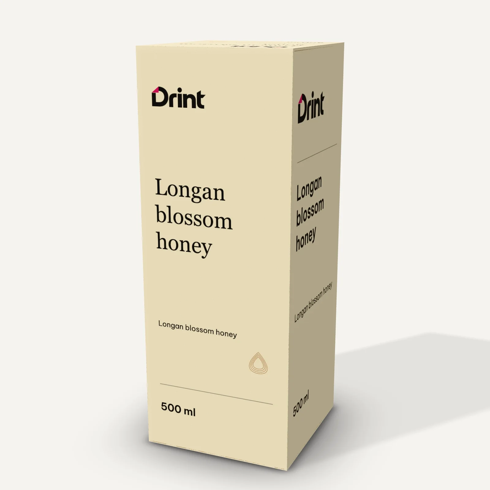 Honey bottle box 3D mockup