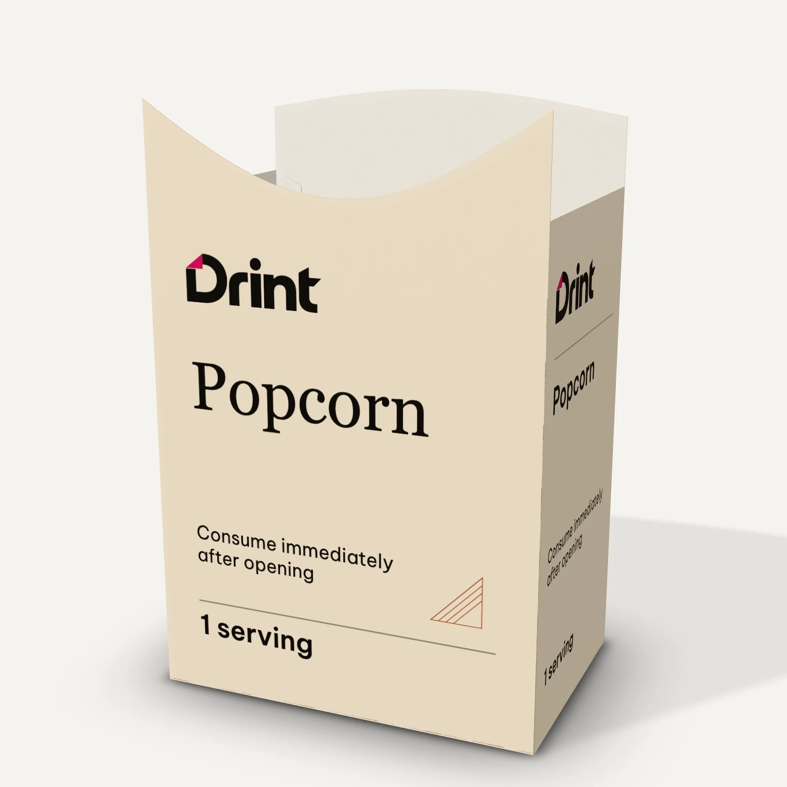 Large popcorn box 3D mockup
