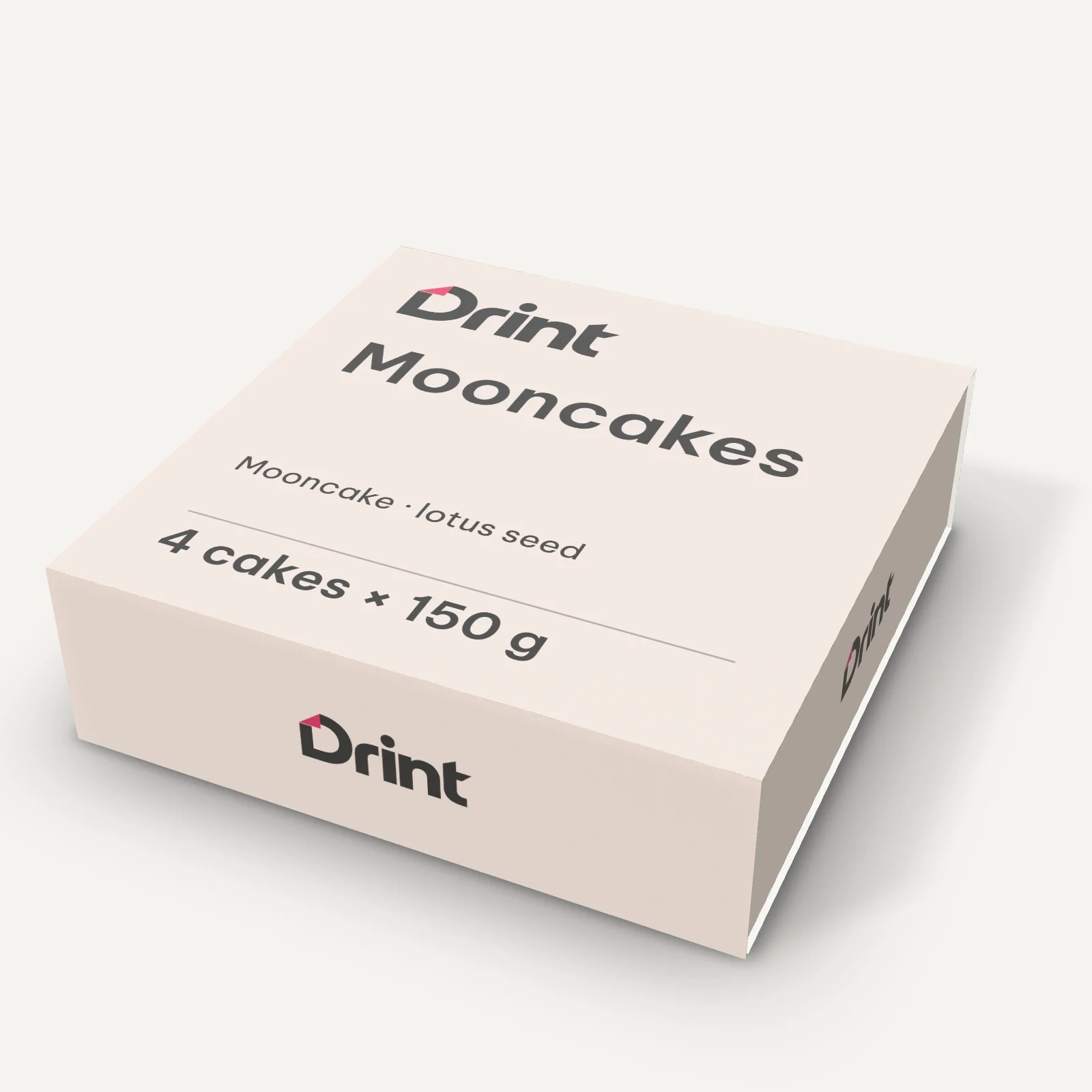 Magnetic 4-mooncake box 3D mockup