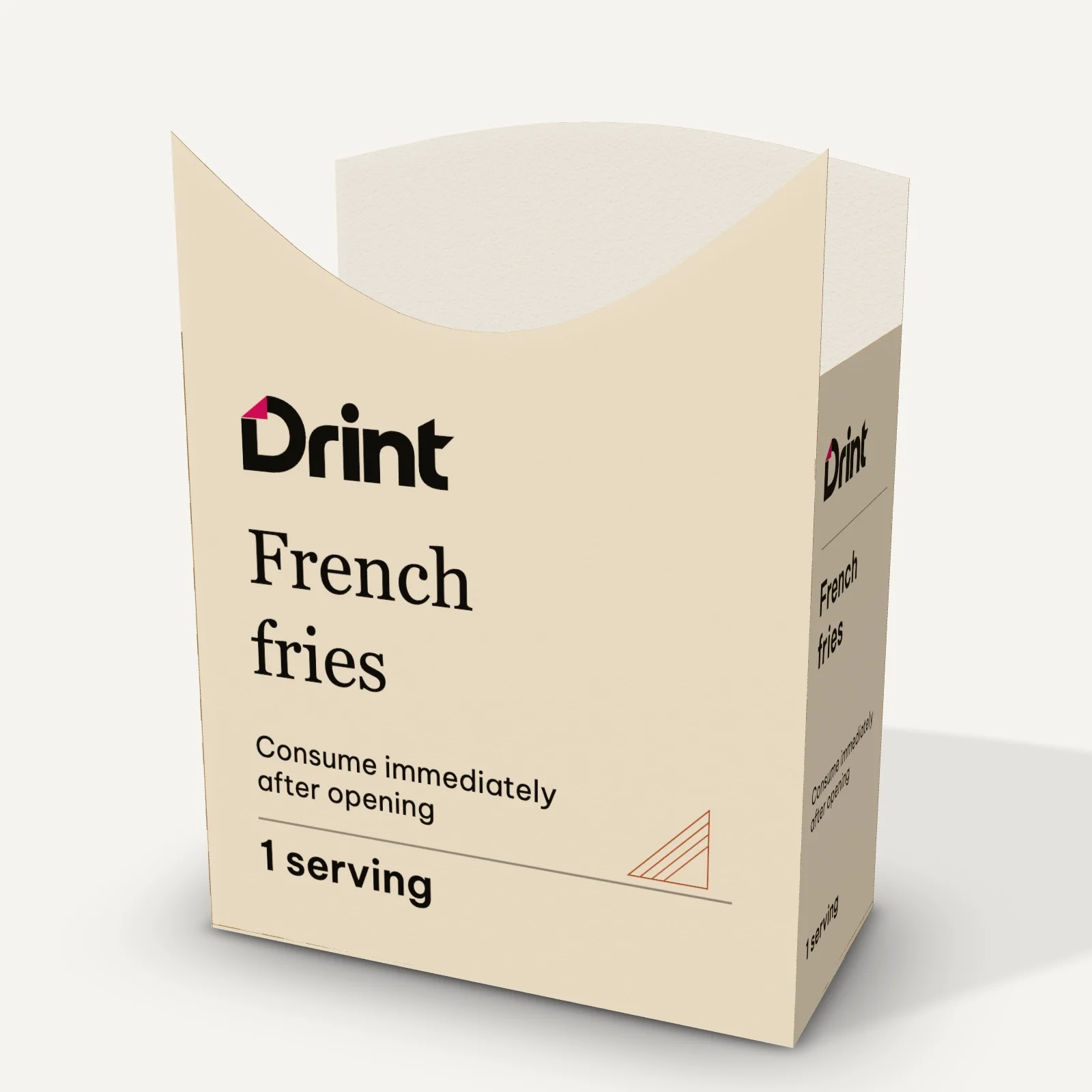 Medium fries box 3D mockup