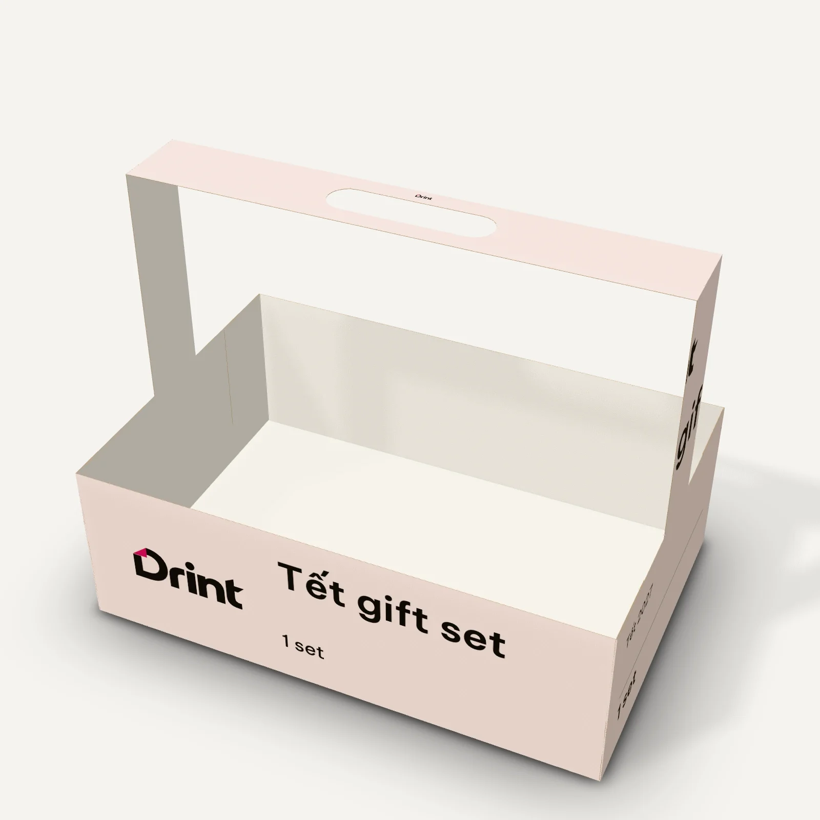 Paper Tết gift basket 3D mockup
