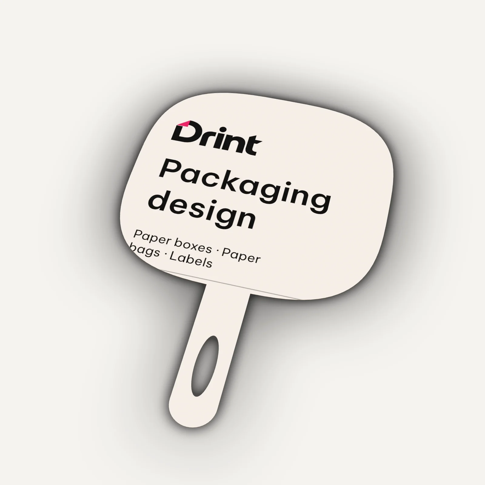 Plastic hand fan 3D mockup