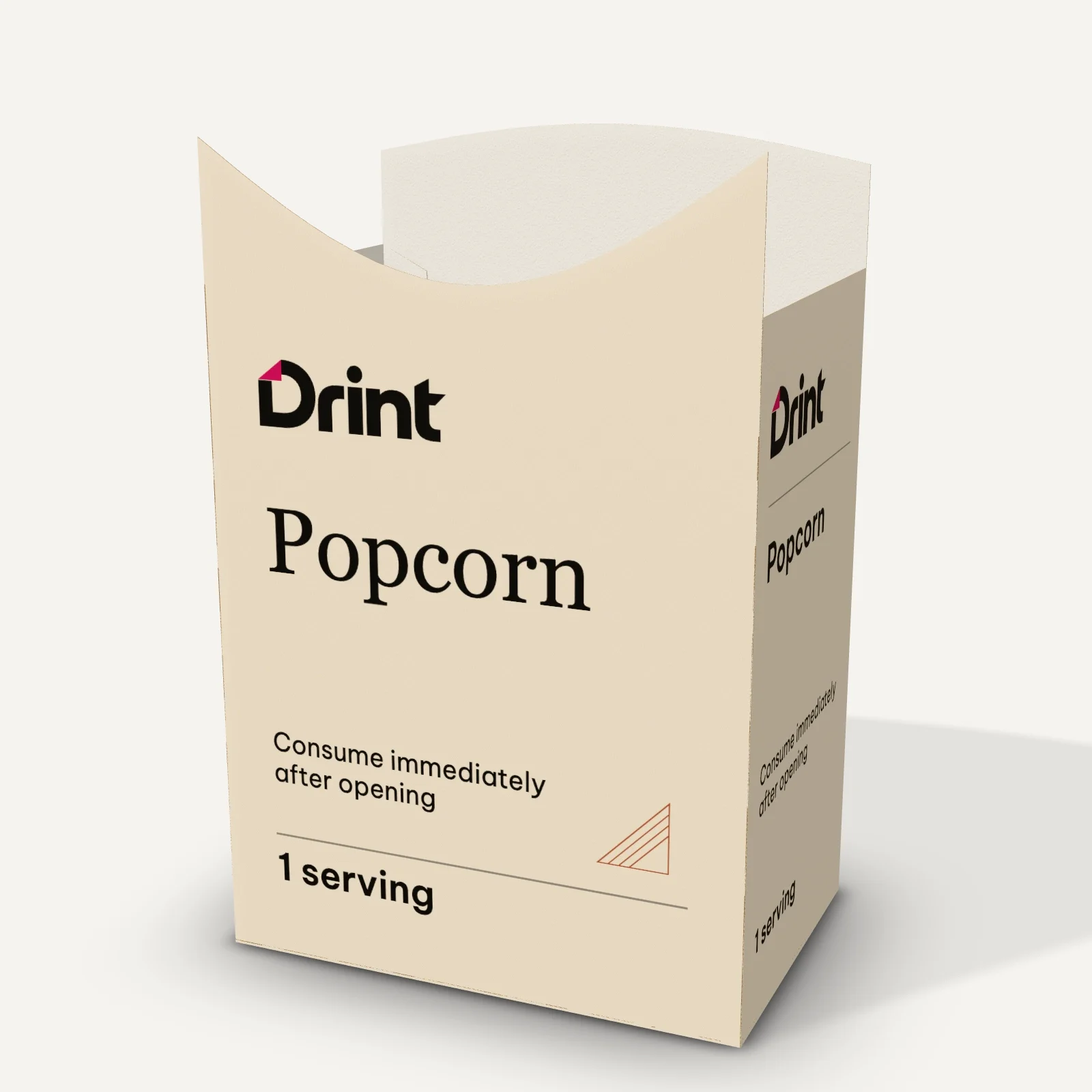 Popcorn box 3D mockup