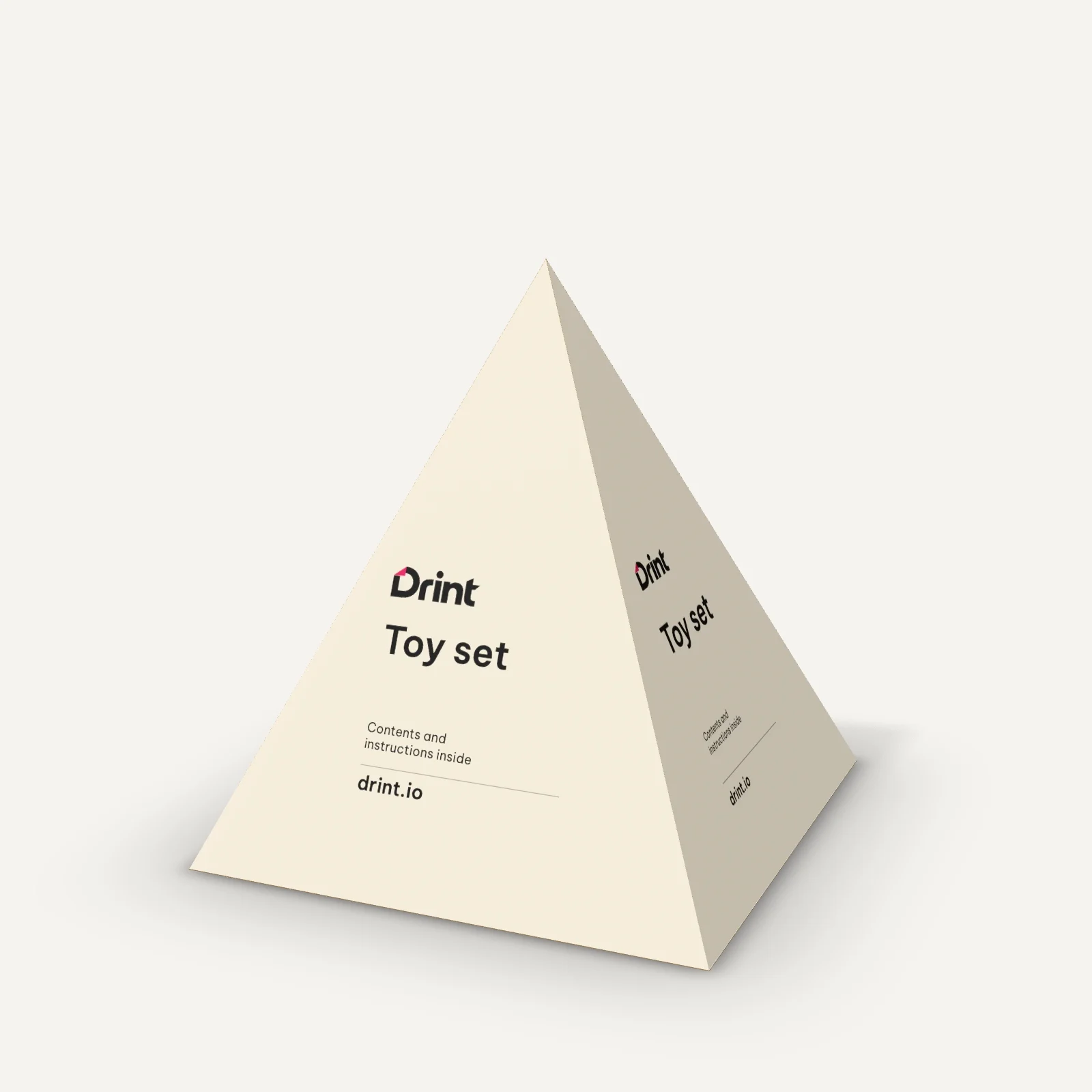 Pyramid toy box 3D mockup