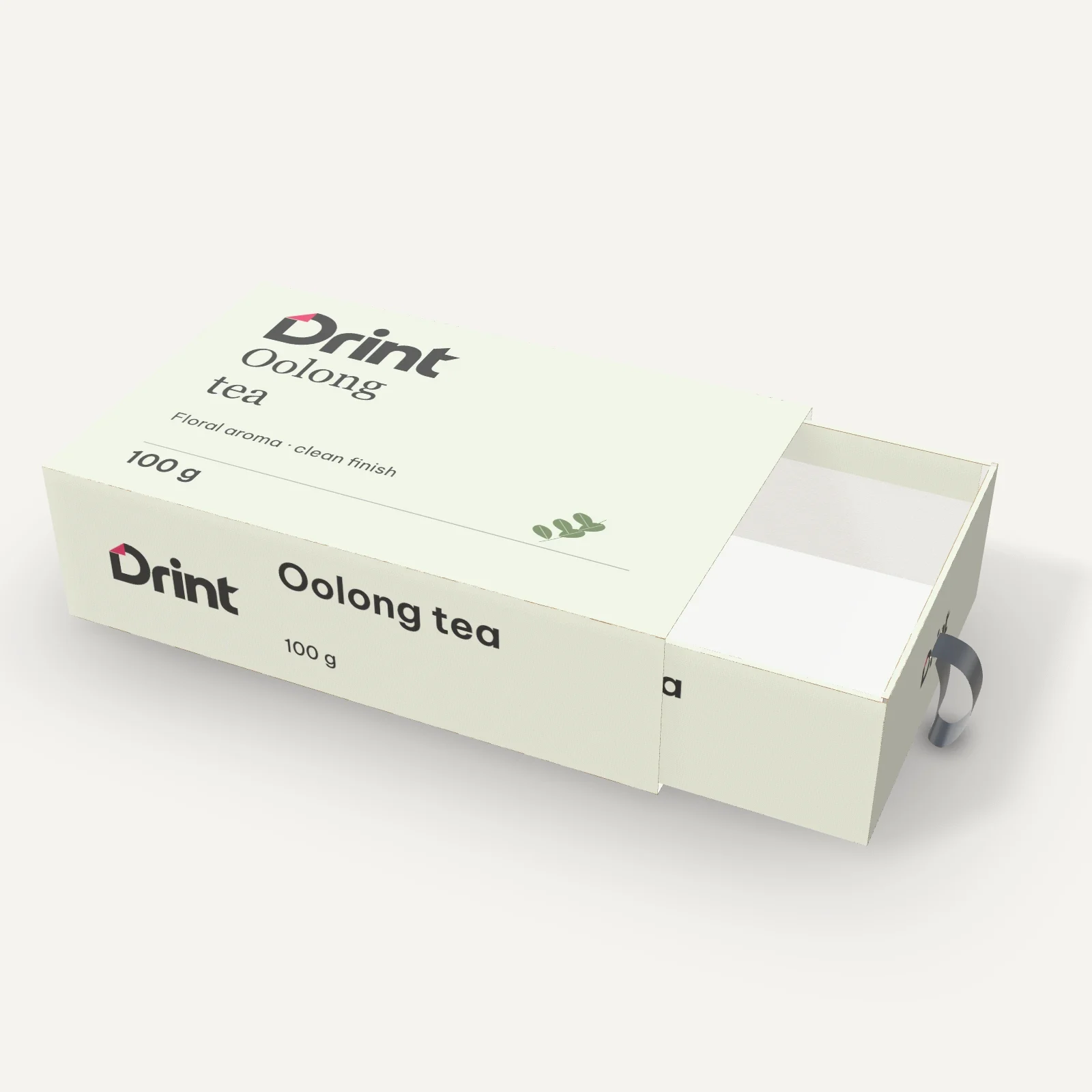 Rigid drawer box for tea 3D mockup