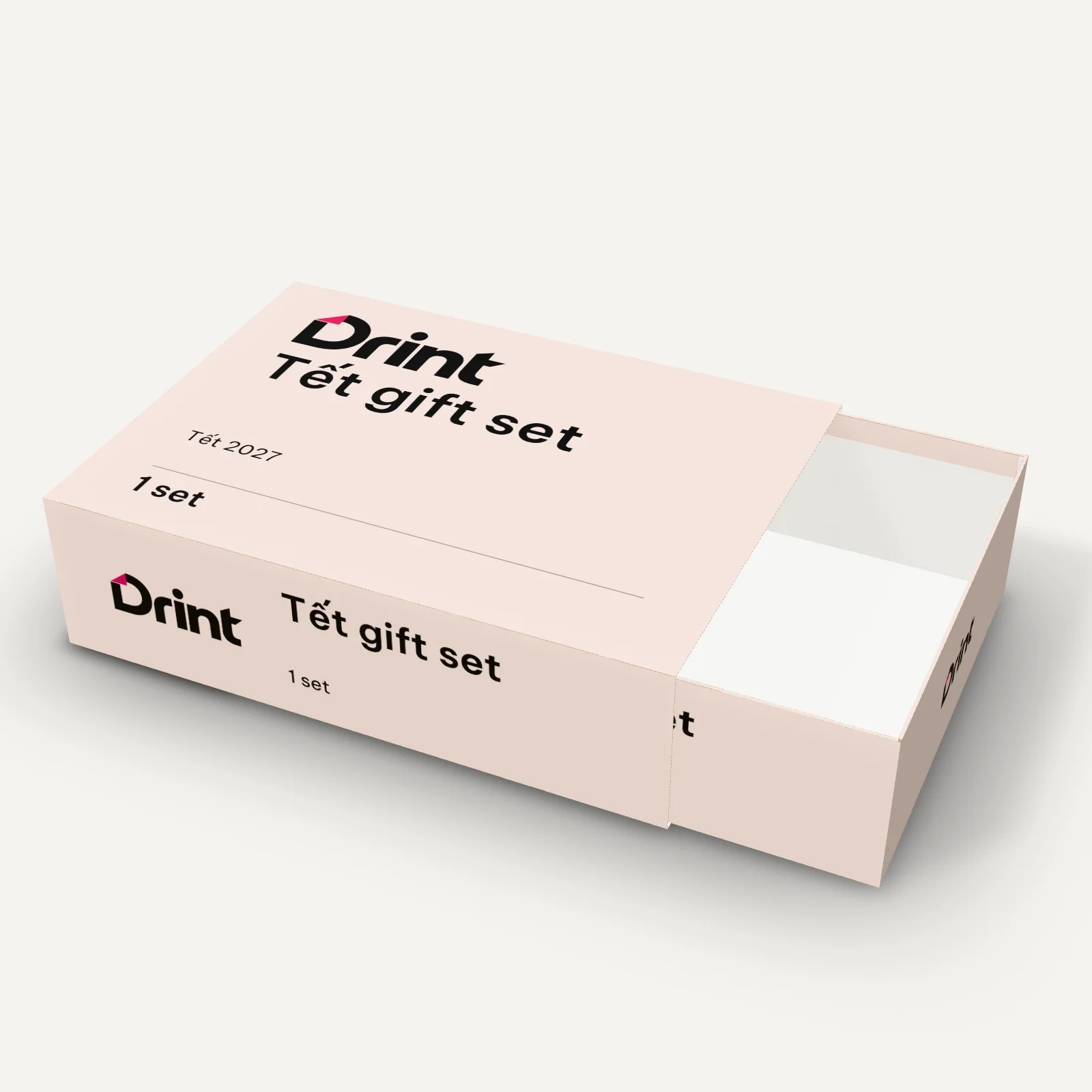 Rigid drawer box for Tết gifts 3D mockup