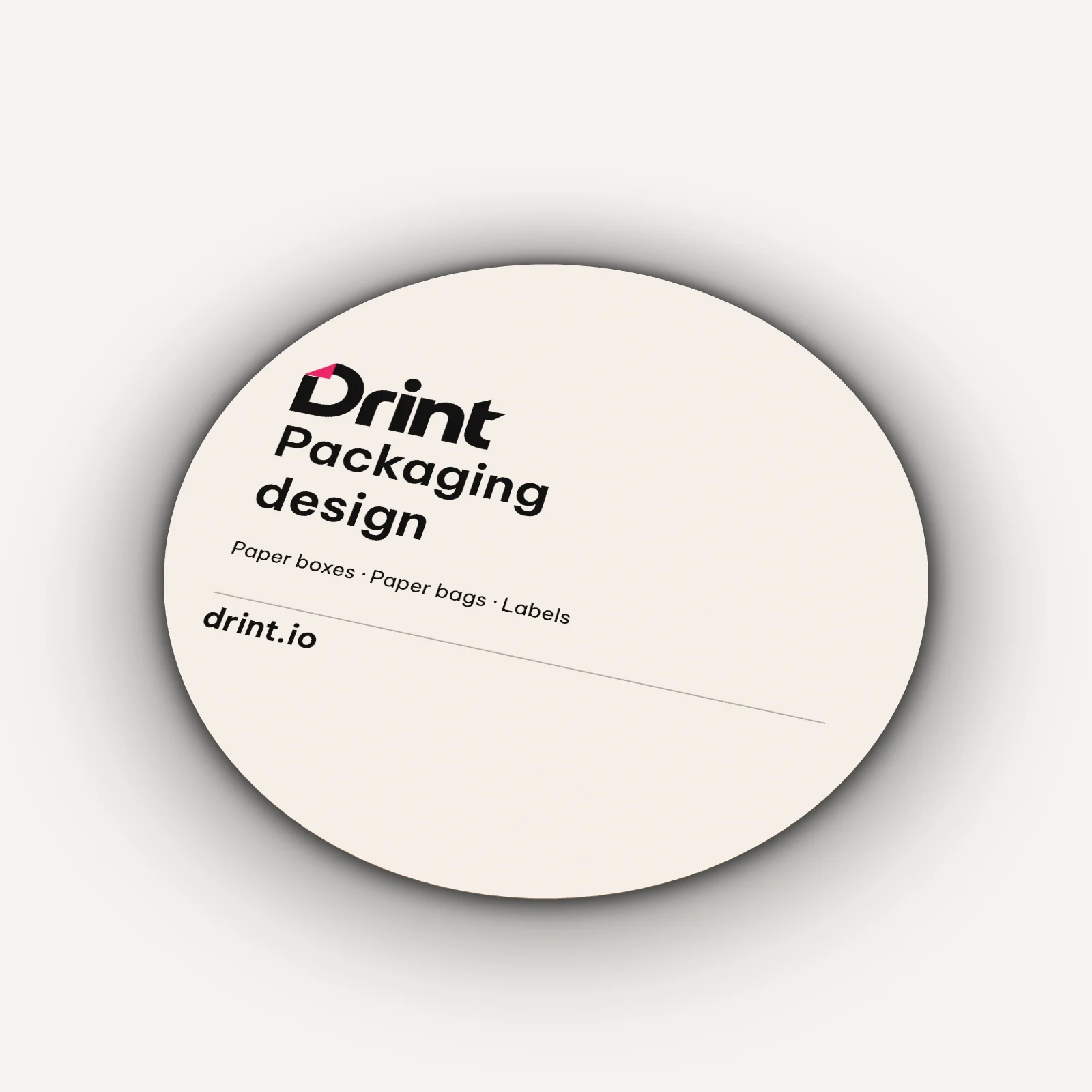 Round coaster 3D mockup