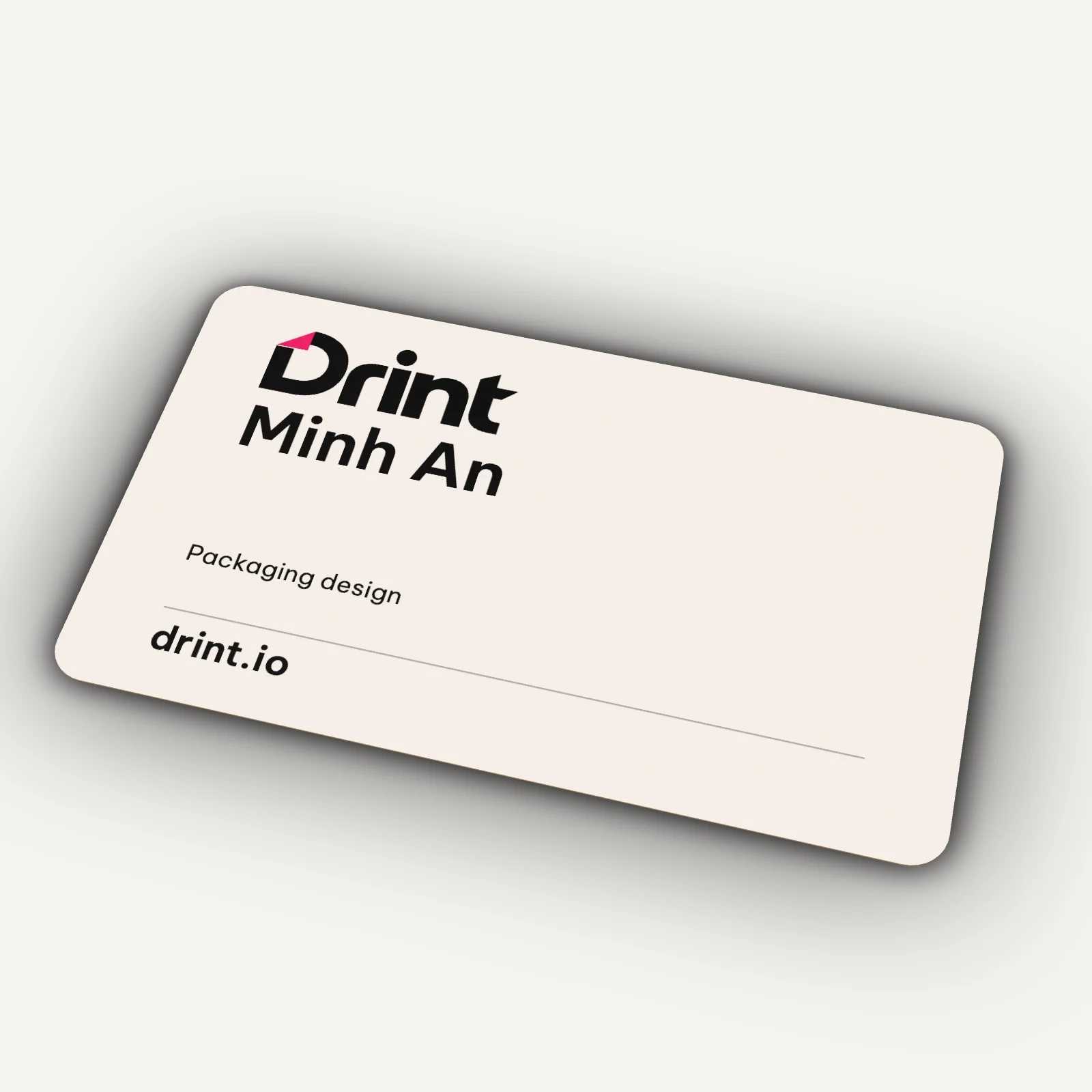 Rounded-corner business card 3D mockup