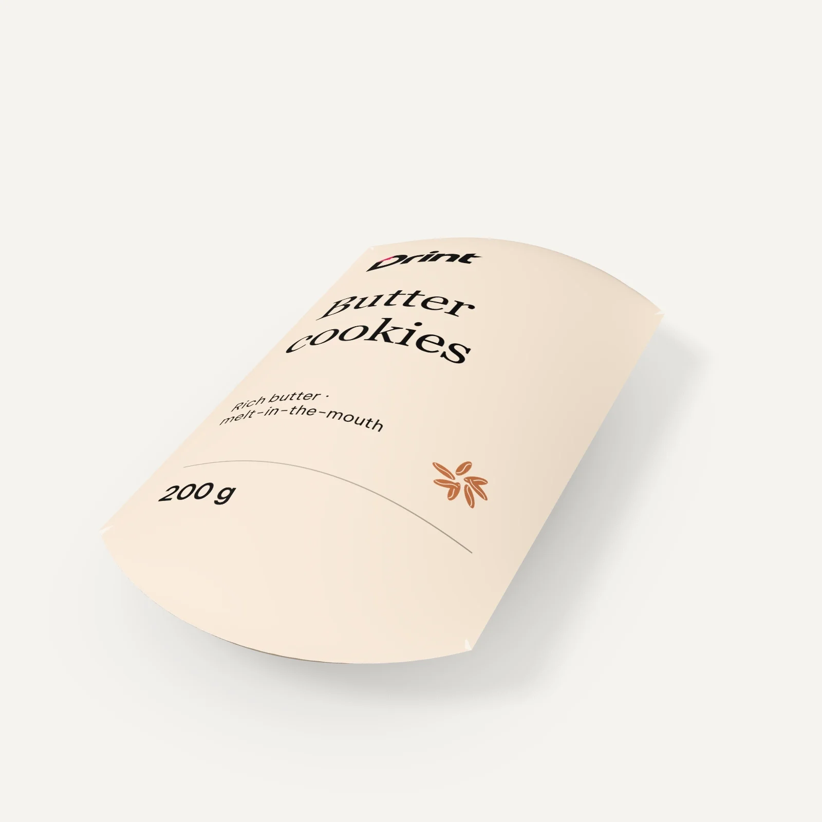 Small cake pillow box 3D mockup