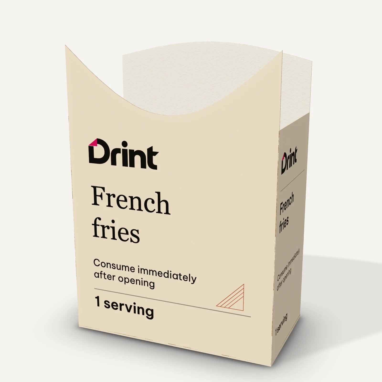 Small fries box 3D mockup