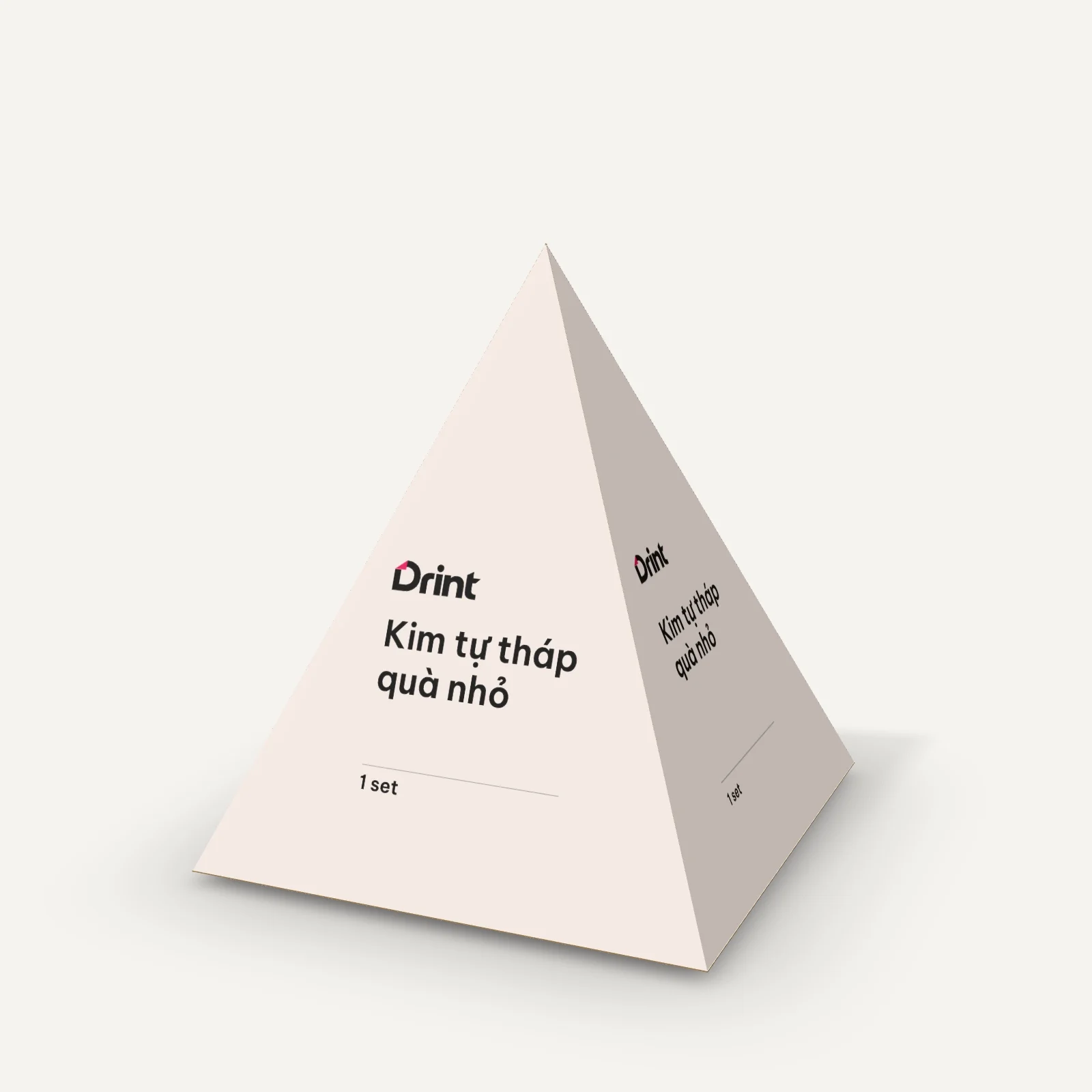 Small pyramid gift box 3D mockup