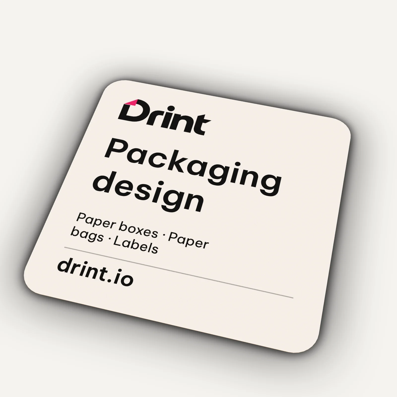Square coaster 3D mockup