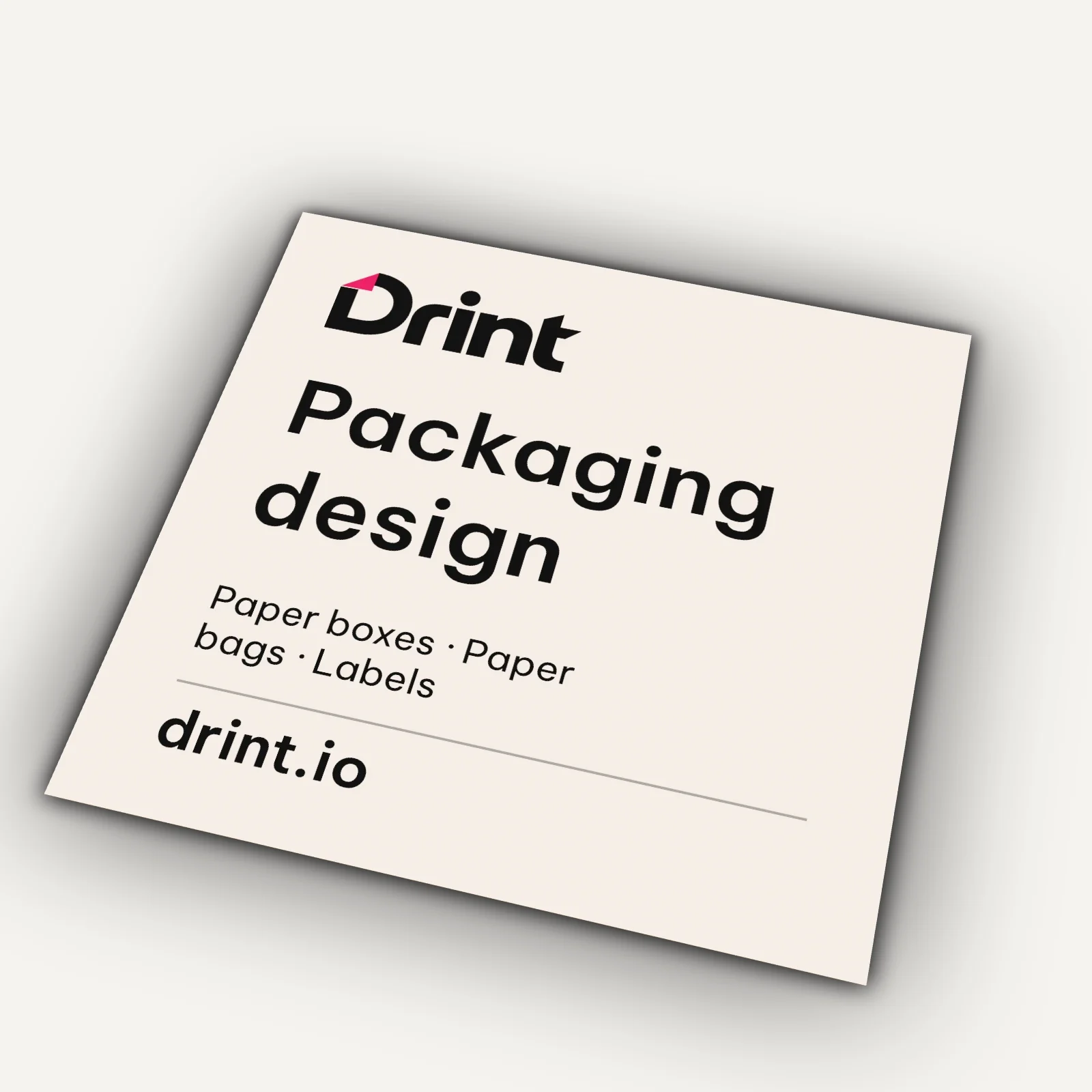 Square menu 3D mockup