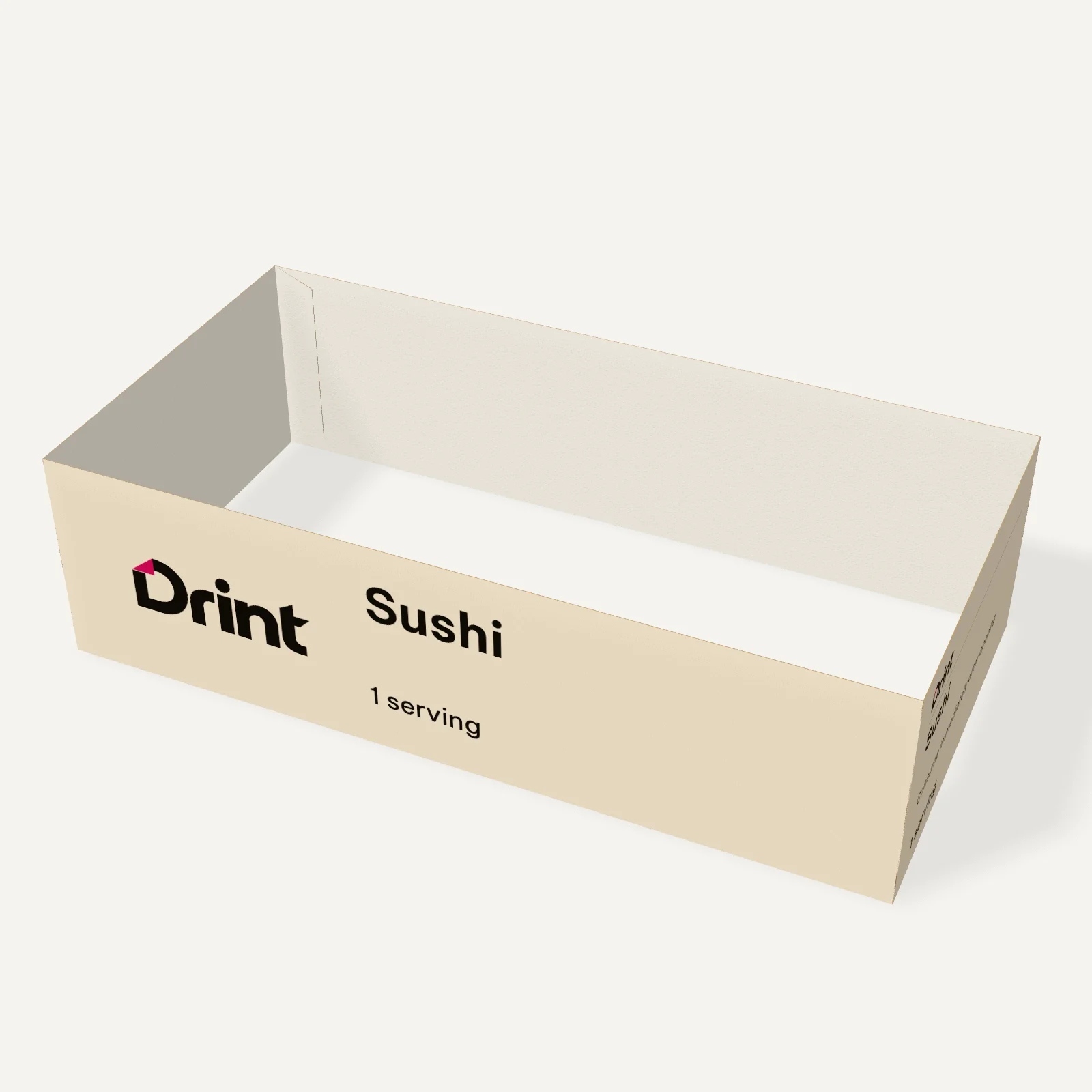 Sushi box sleeve 3D mockup