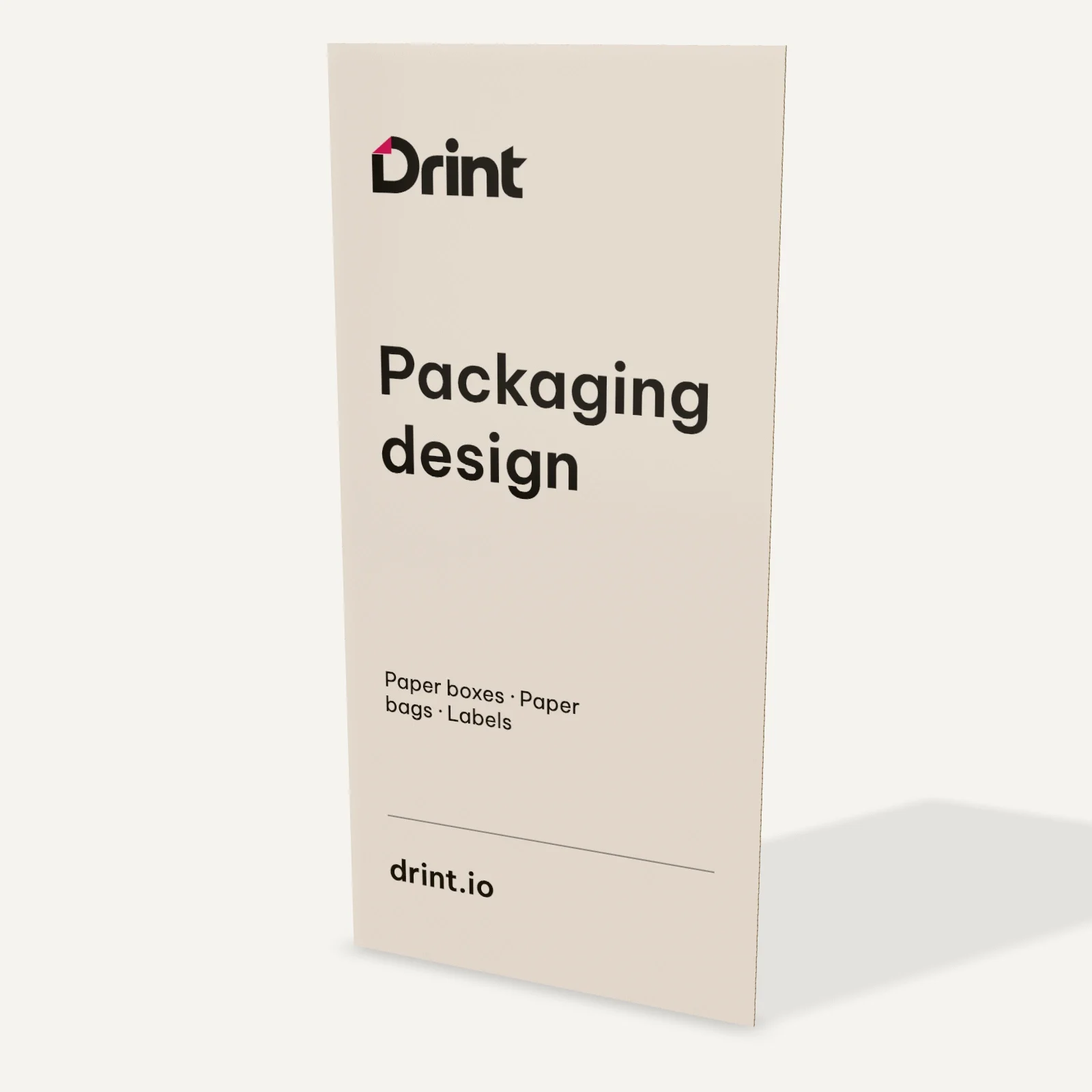 Trifold menu A4 3D mockup
