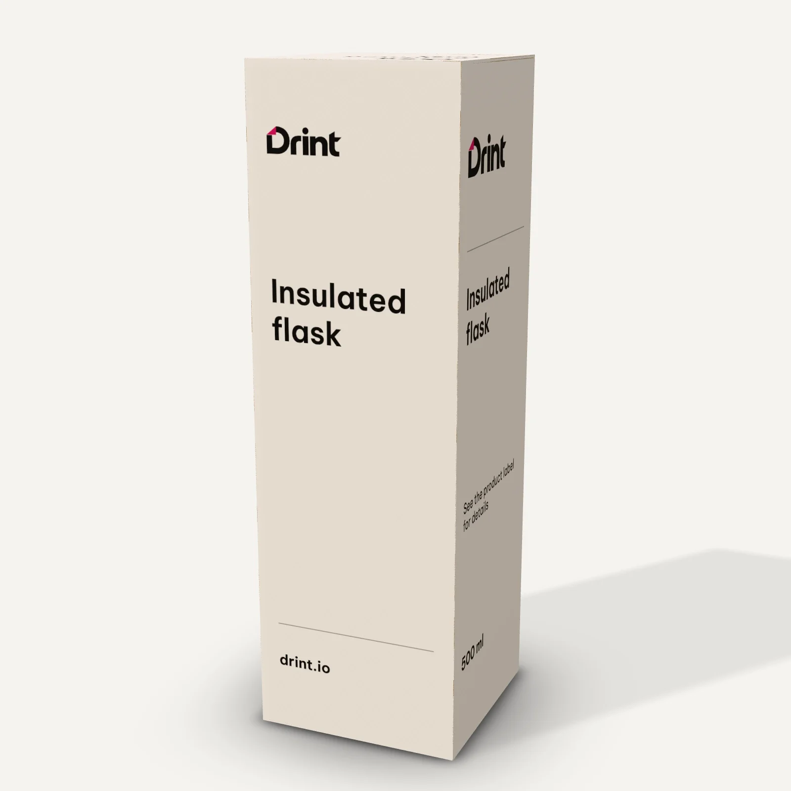 Vacuum flask box 3D mockup