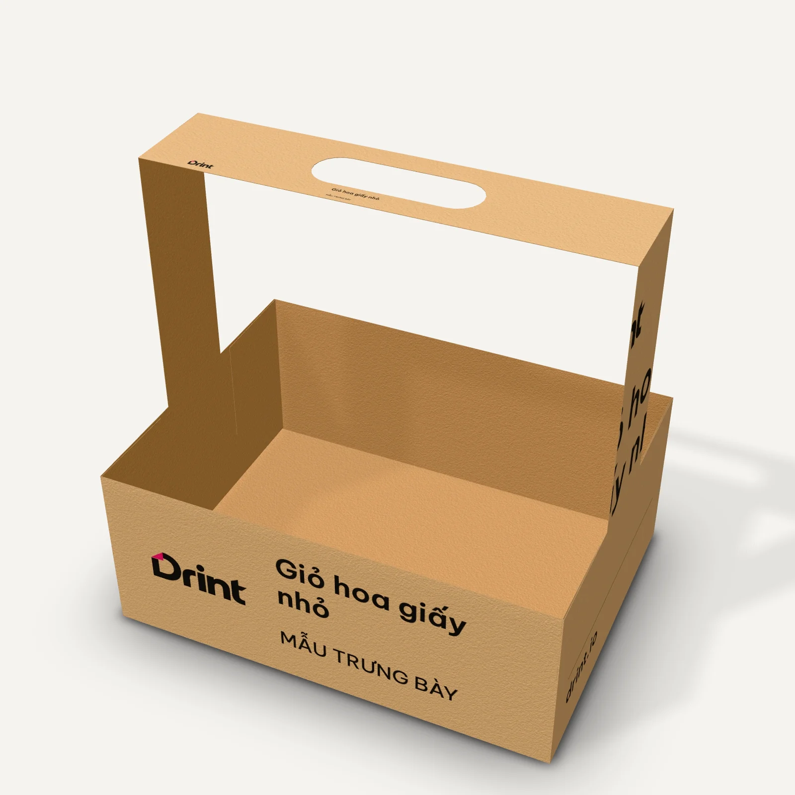 Mockup Giỏ hoa giấy nhỏ 3D