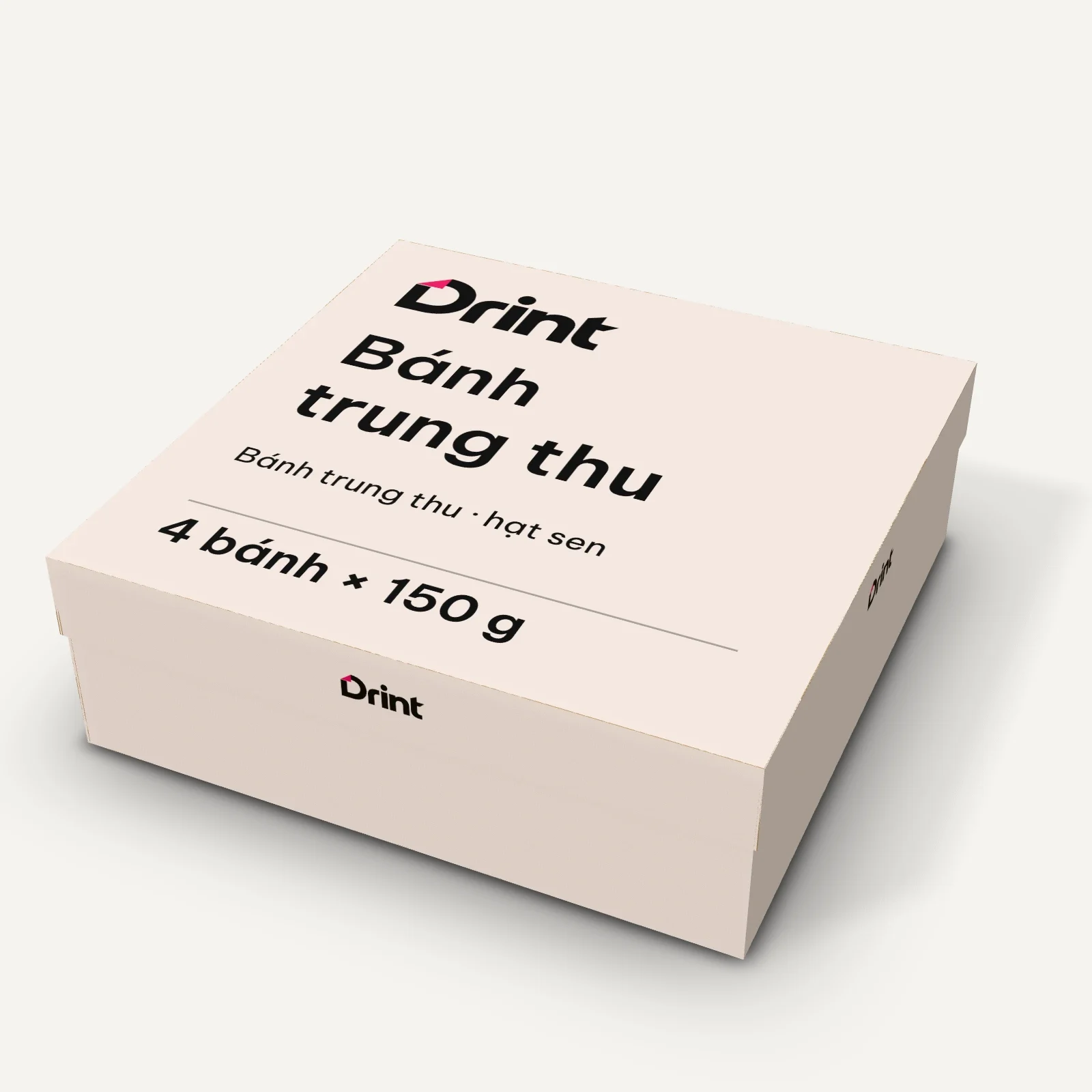 Mockup Hộp âm dương bánh dẻo 3D