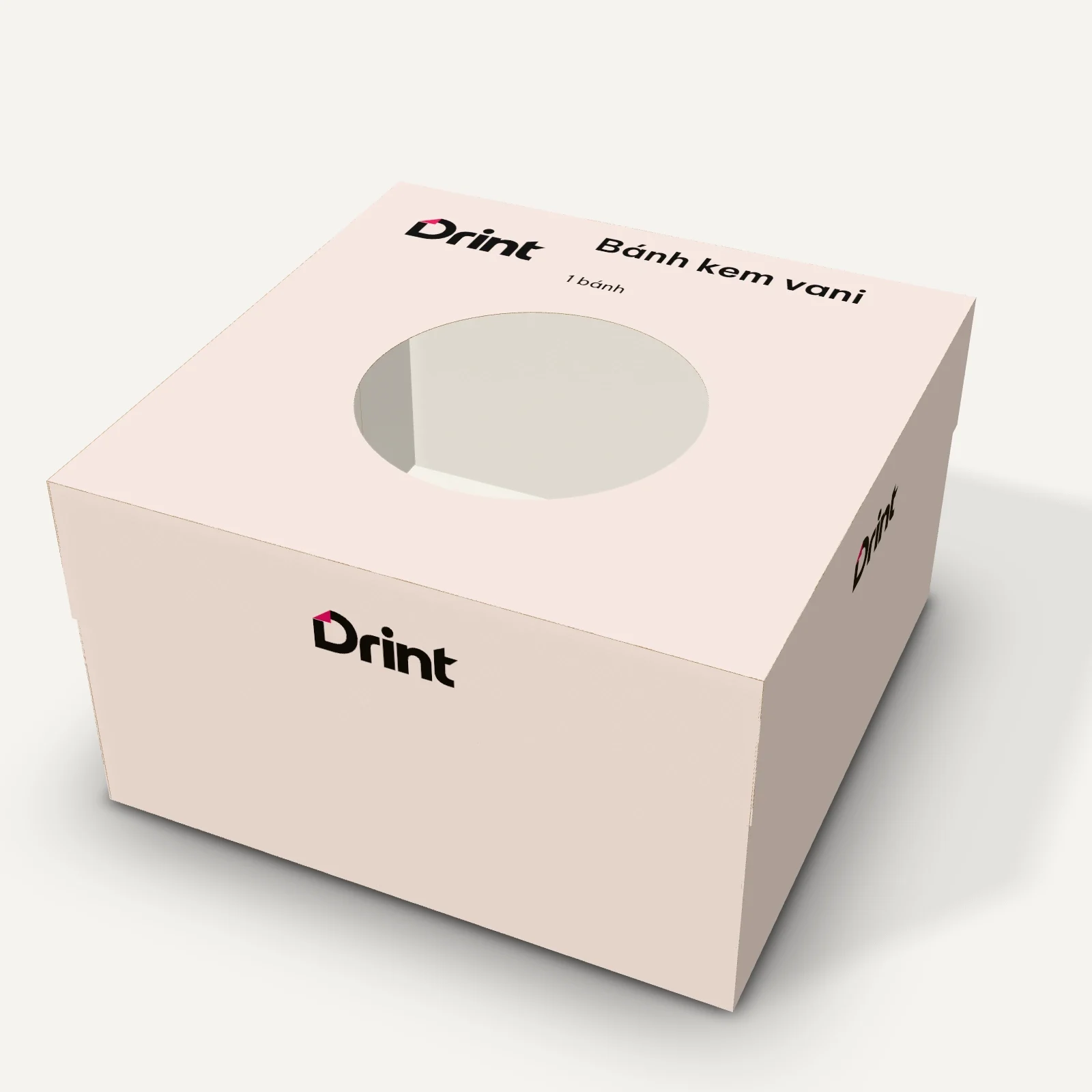 Mockup Hộp âm dương bánh kem 3D