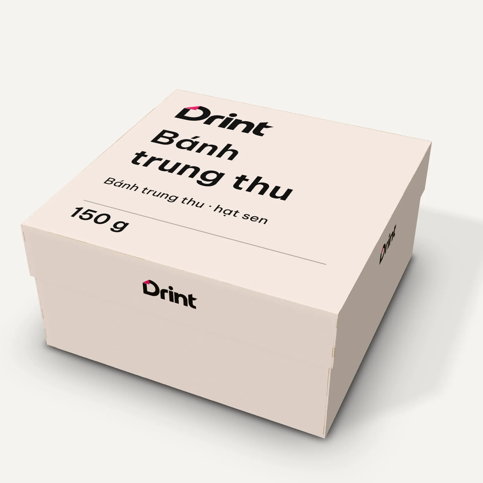 Mockup Hộp âm dương bánh trung thu đơn 3D