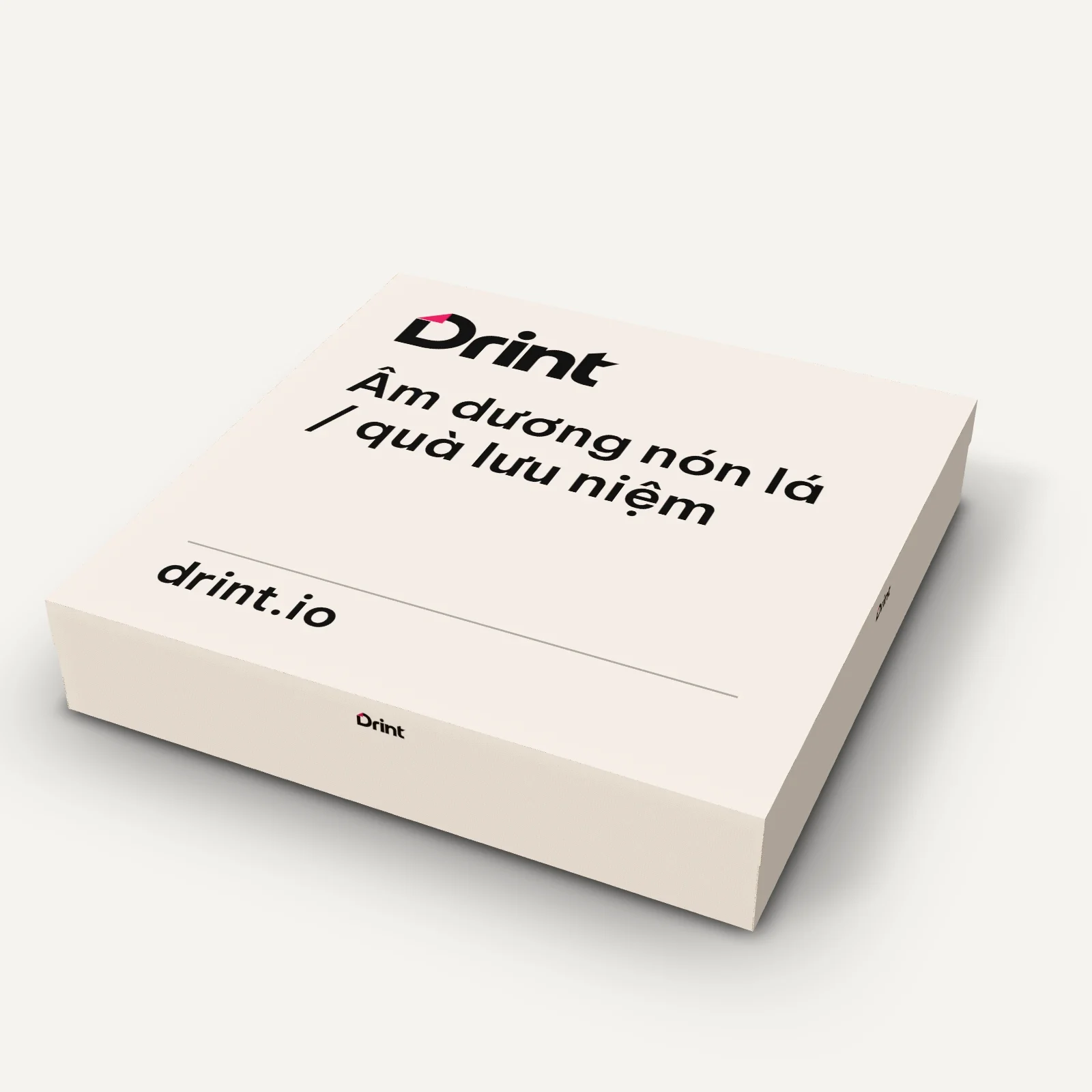 Mockup Hộp âm dương nón lá / quà lưu niệm 3D